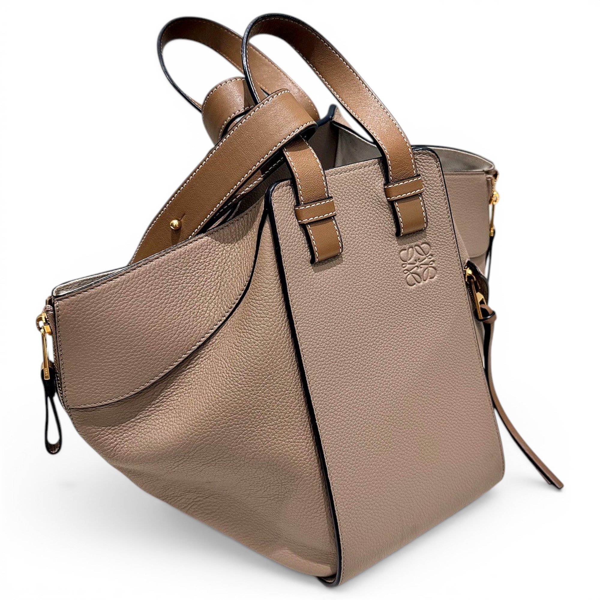 Hammock leather handbag