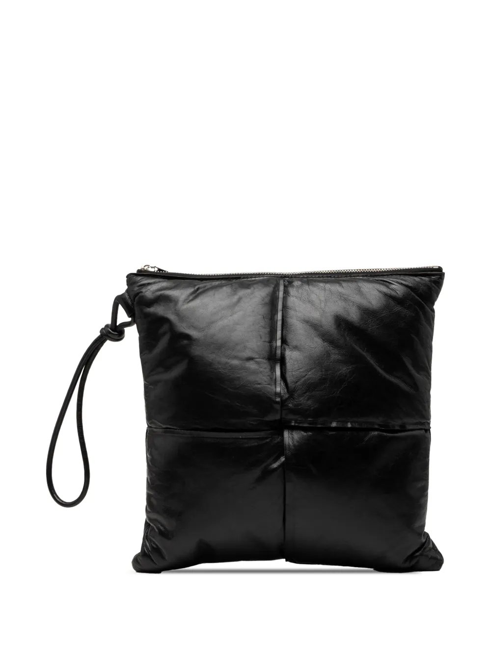 2012-2026 Nappa Intrecciato Padded Square Wristlet Pouch clutch bag