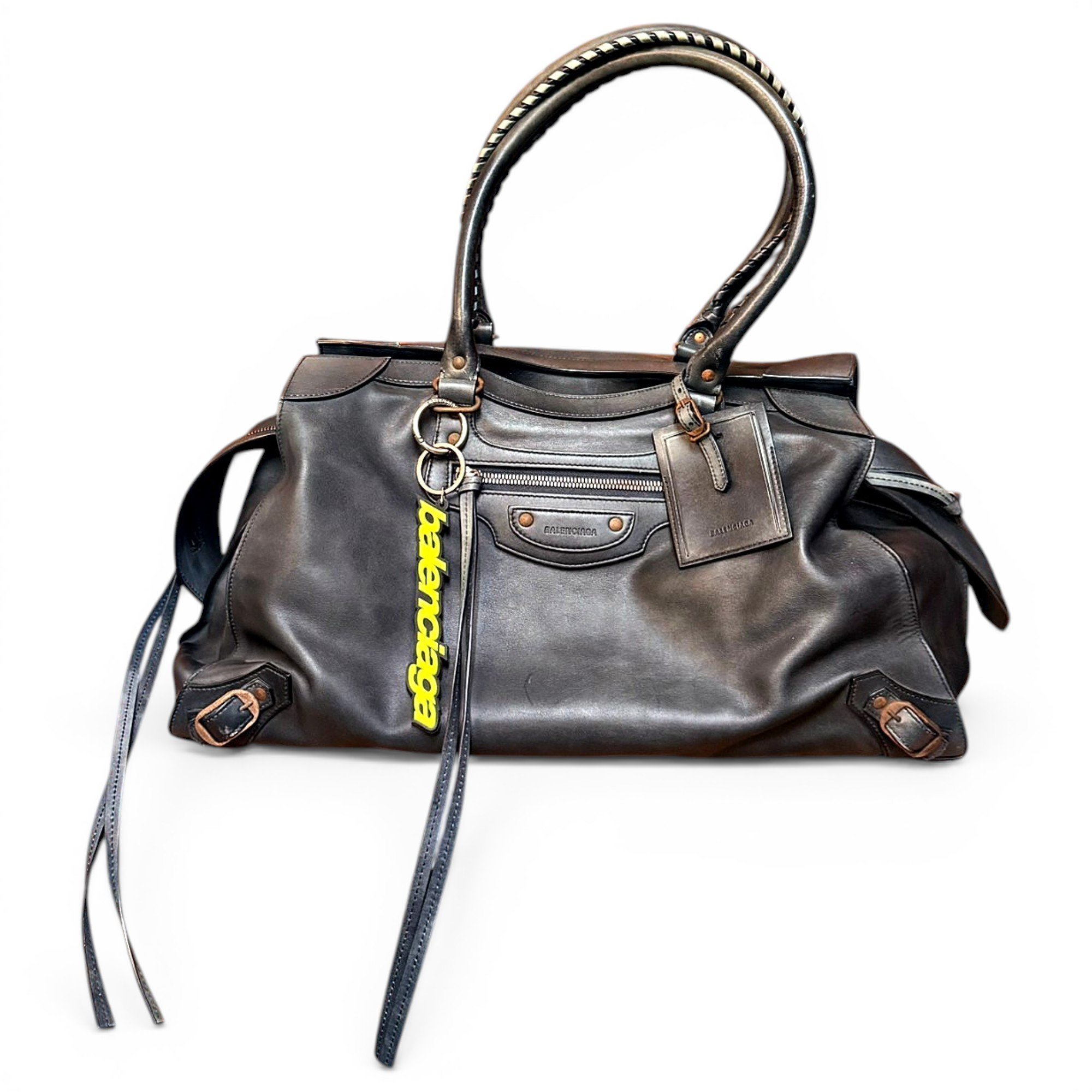 Balenciaga Weekender leather travel bag