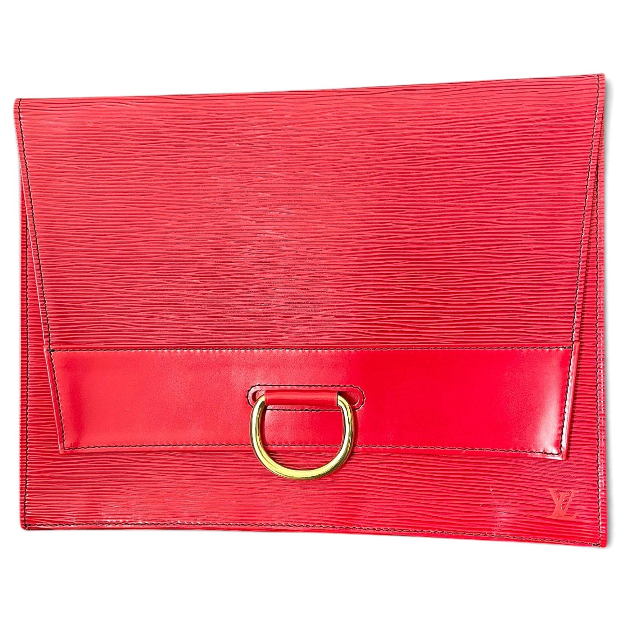 Leather clutch bag