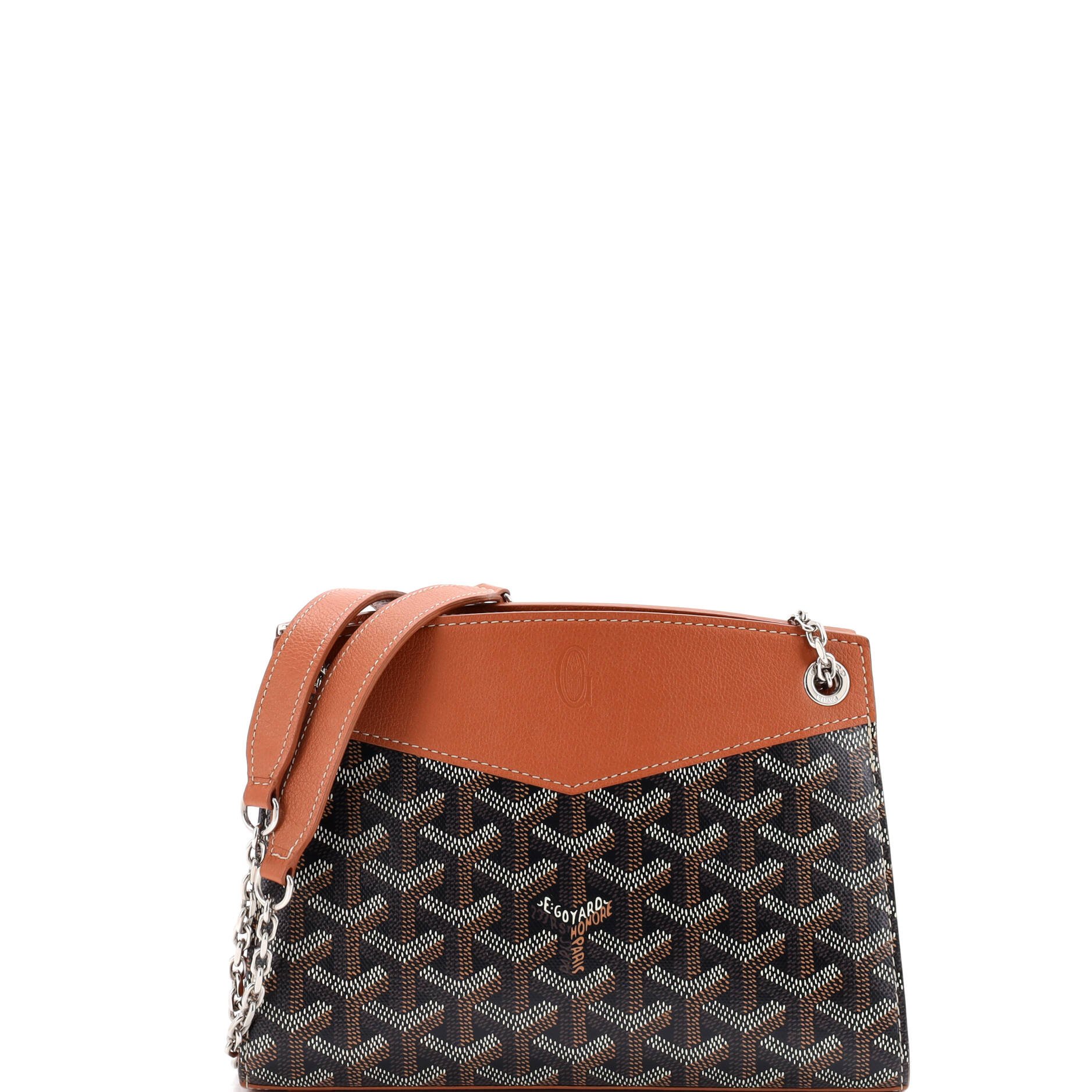 Structured Rouette Chain Shoulder Bag Coated Canvas Mini