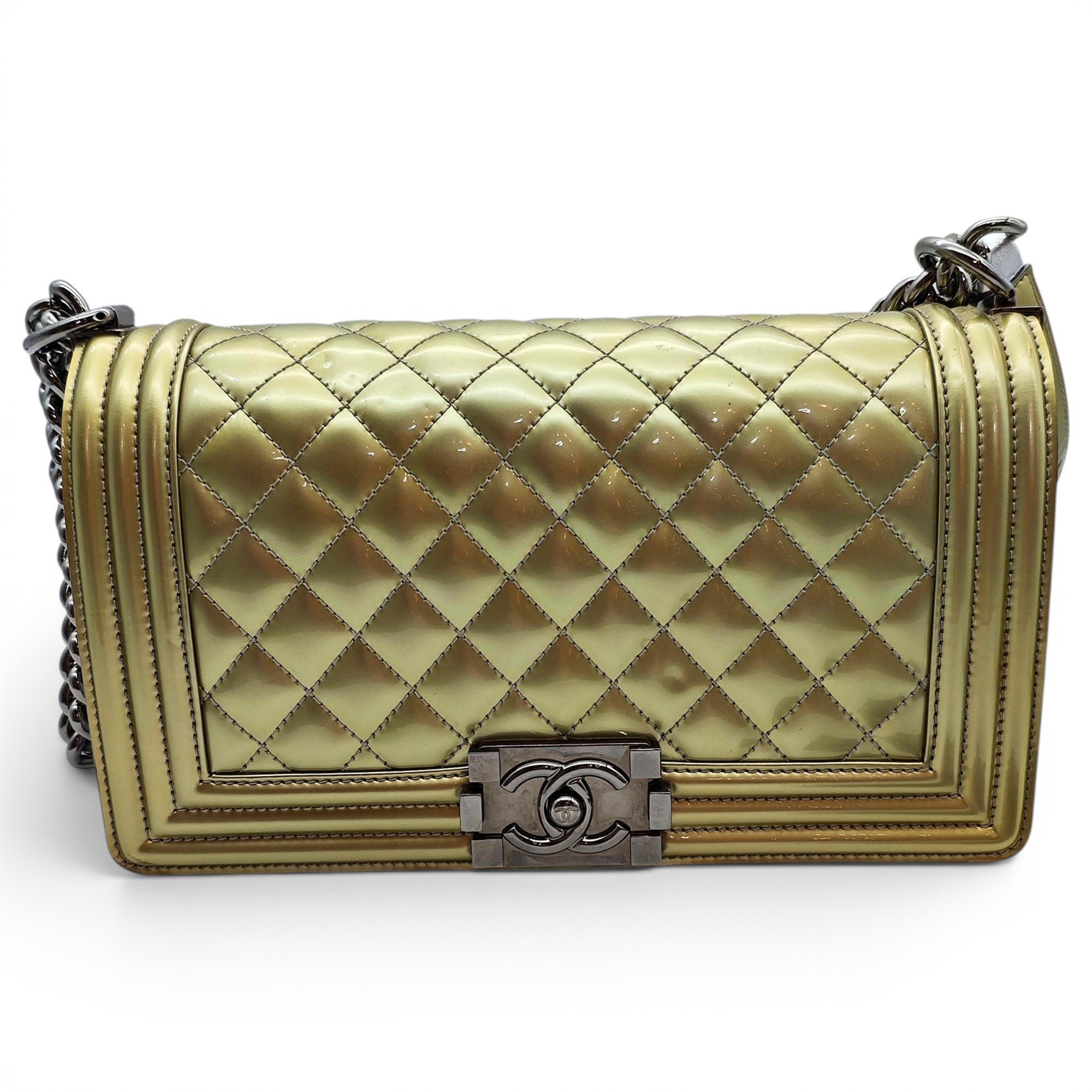 Boy patent leather crossbody bag