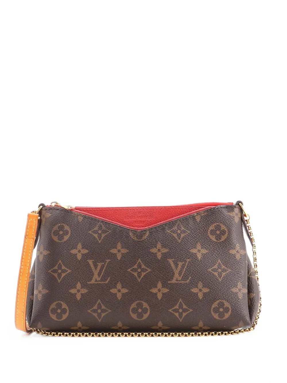 Pallas Monogram Canvas with Leather clutch bag