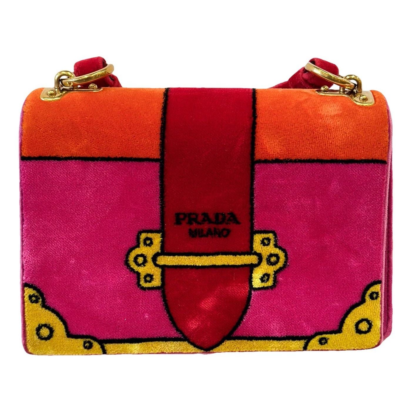 Cahier velvet crossbody bag