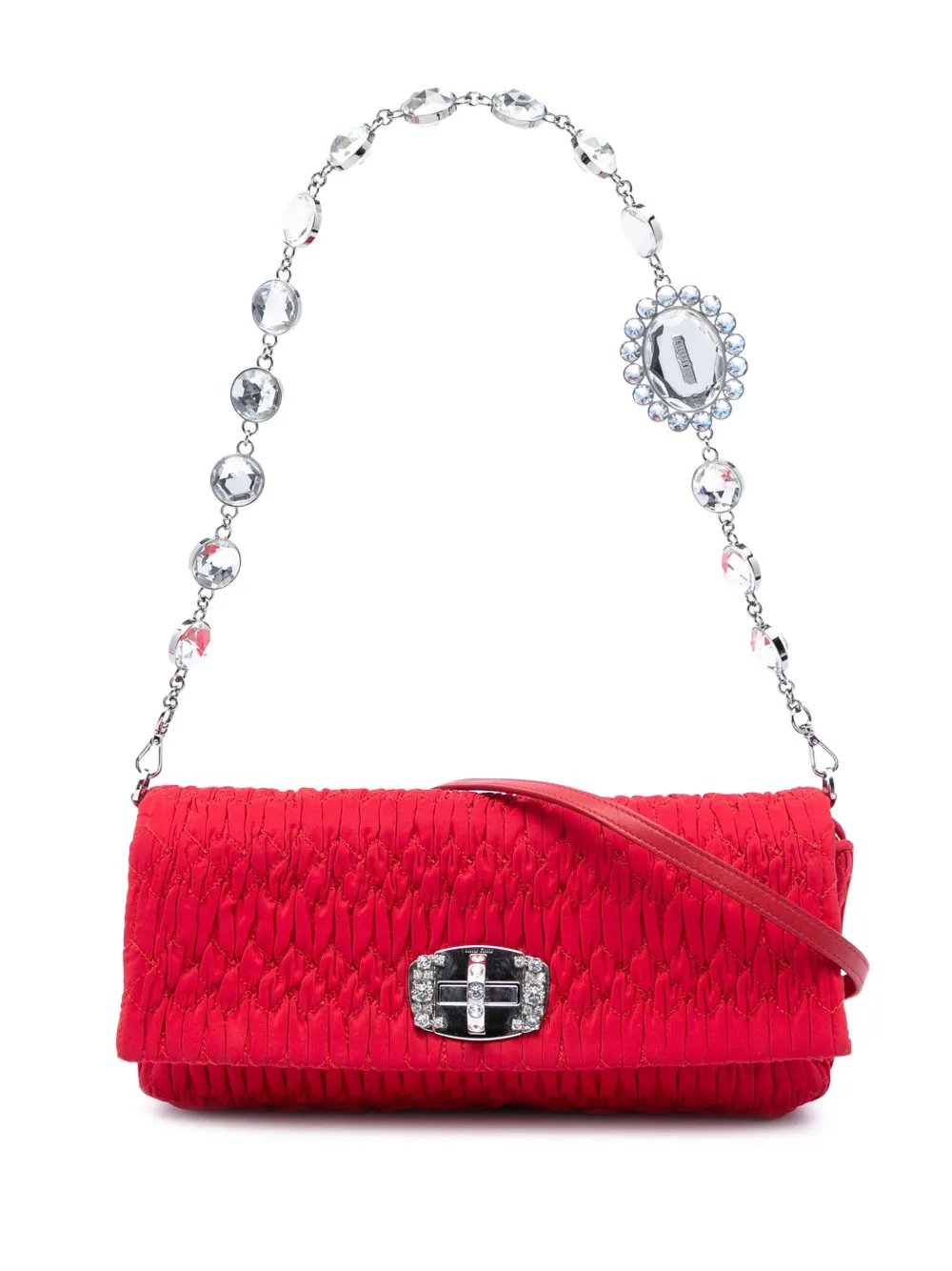2010-2026 Matelasse Nylon Crystal Chain satchel