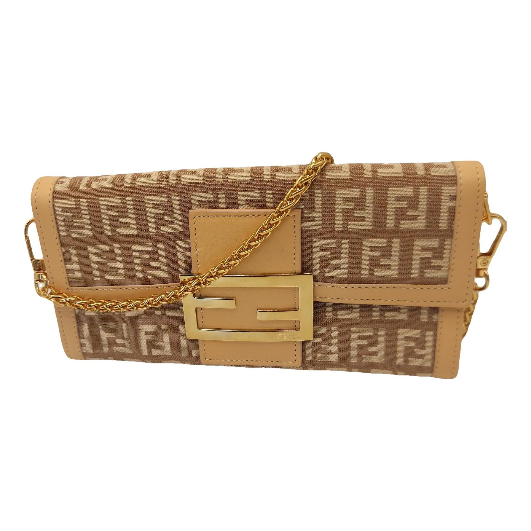 Double F cloth clutch bag