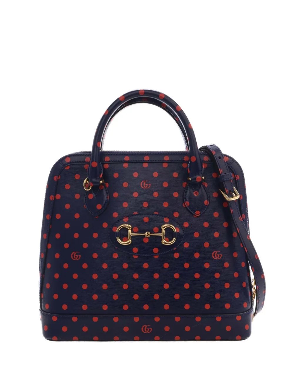 2000-2015 Small Calfskin Polka Dot Horsebit 1955 Top Handle satchel