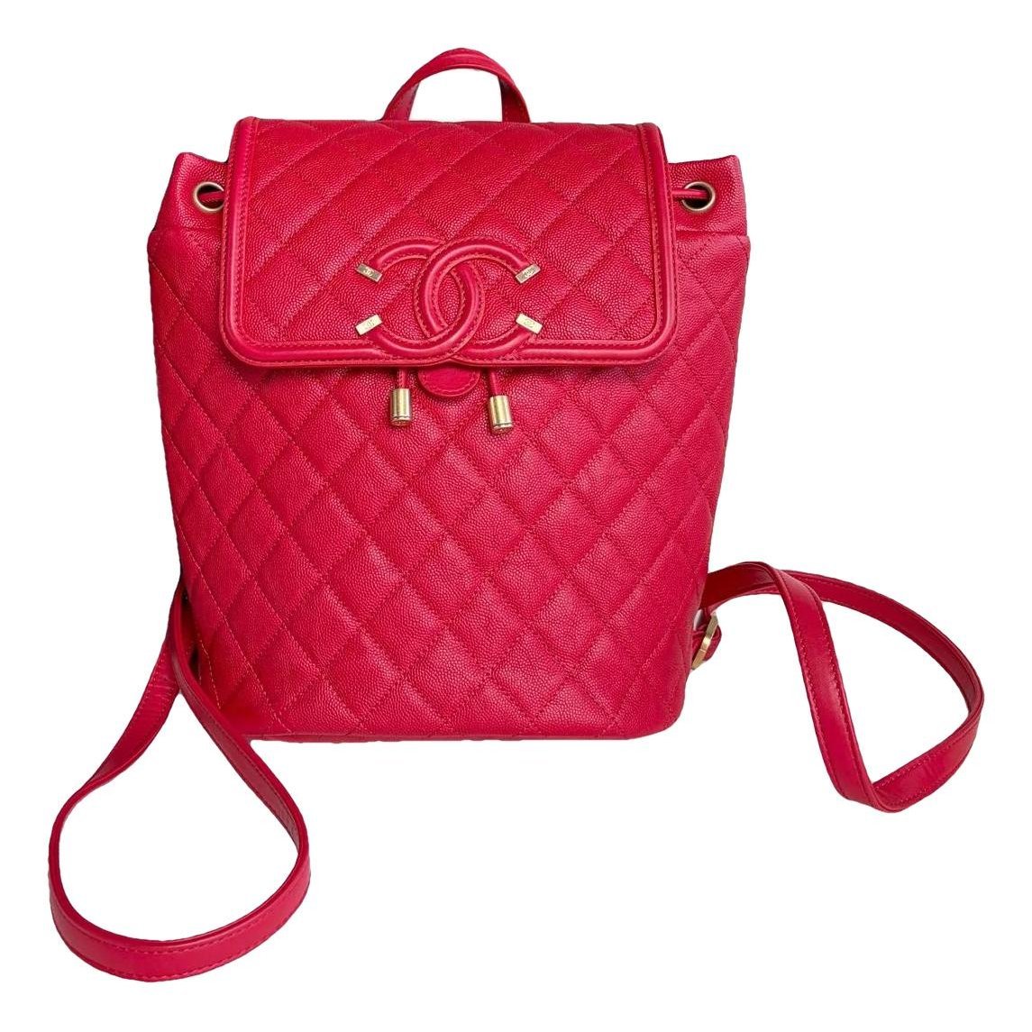Leather backpack