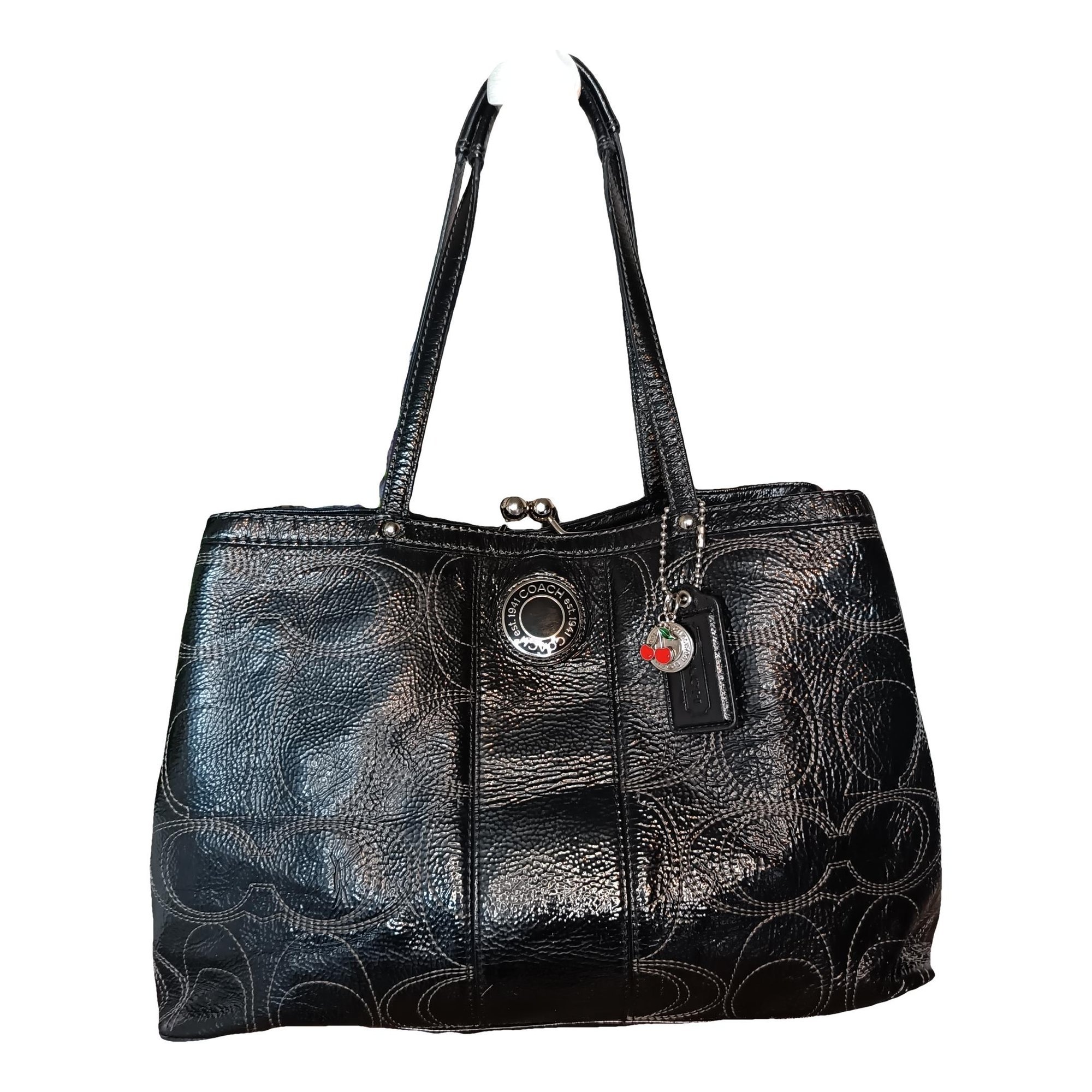 Patent leather tote