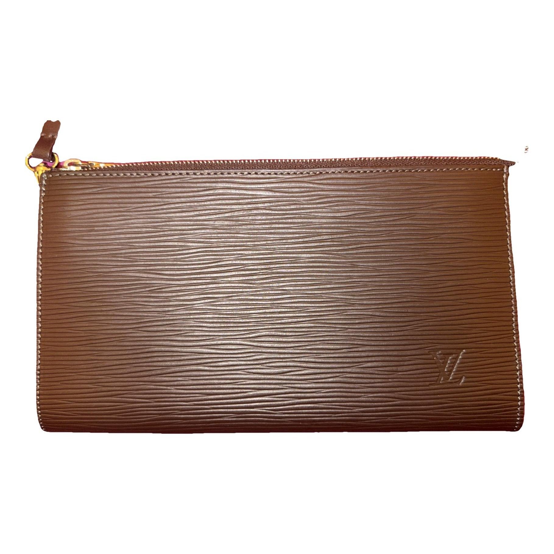Leather clutch bag