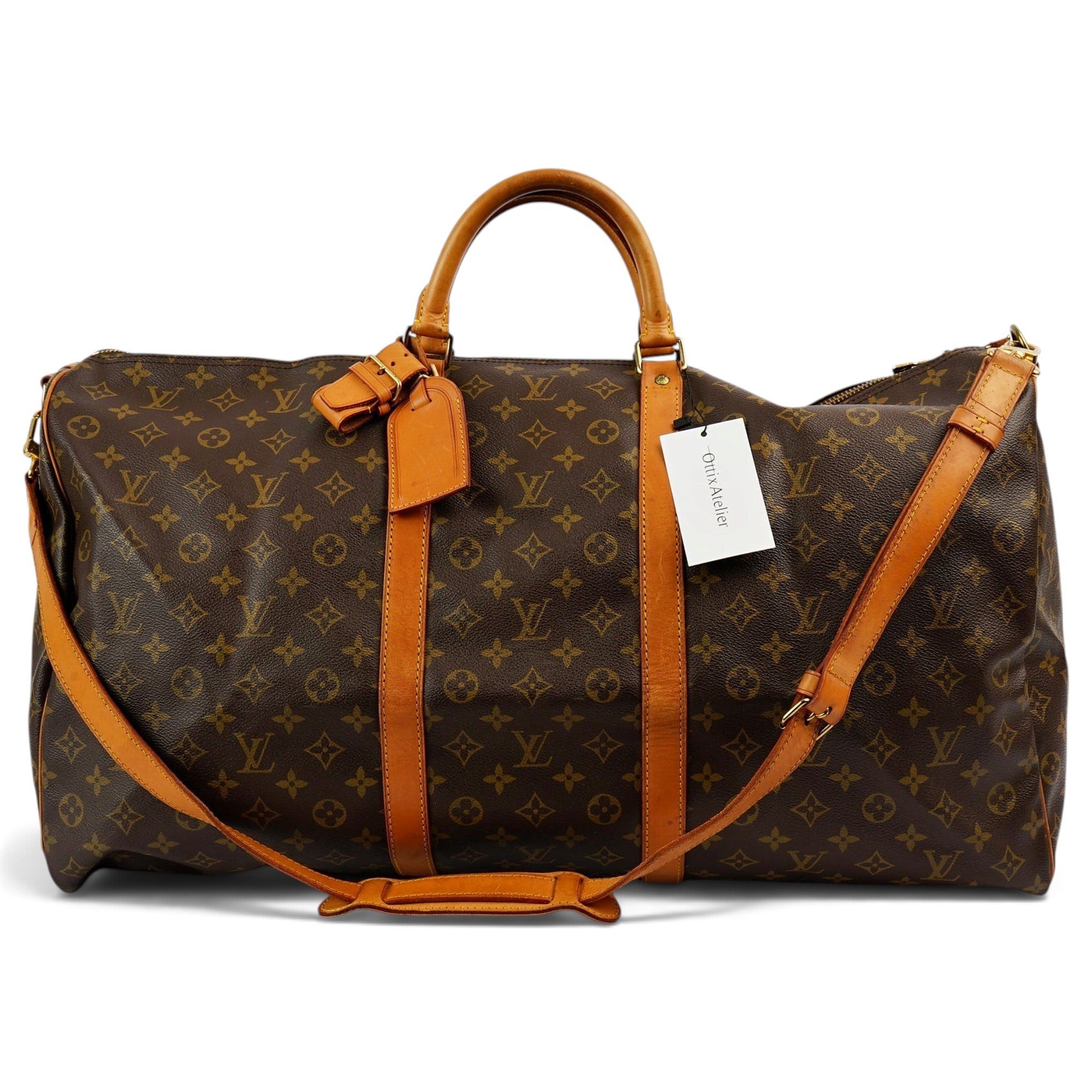Keepall leather travel bag