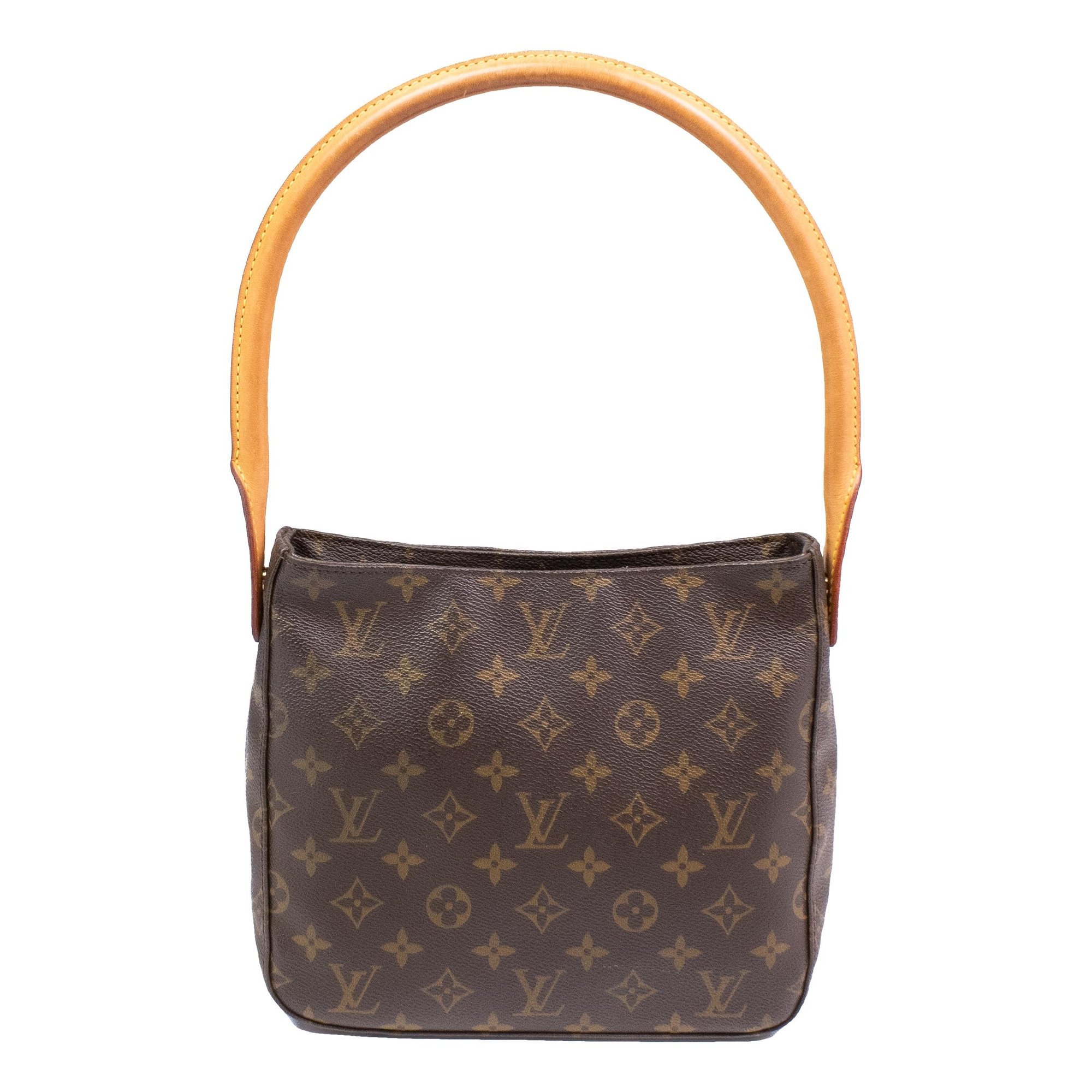 Looping leather handbag
