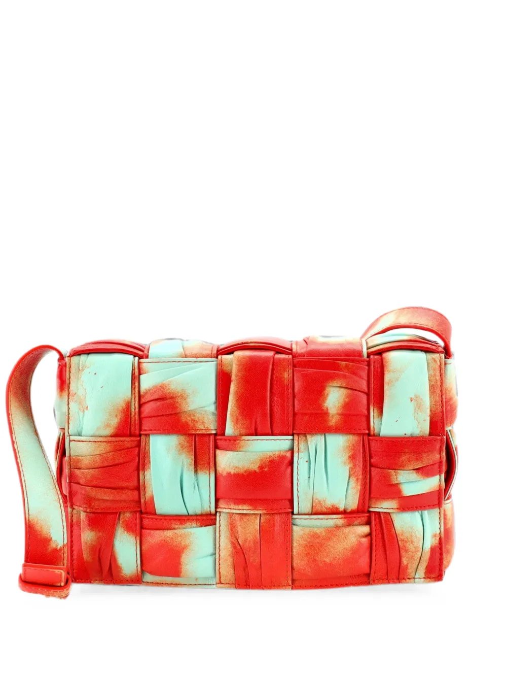 Cassette Maxi Intrecciato Tie Dye Plisse Leather crossbody bag