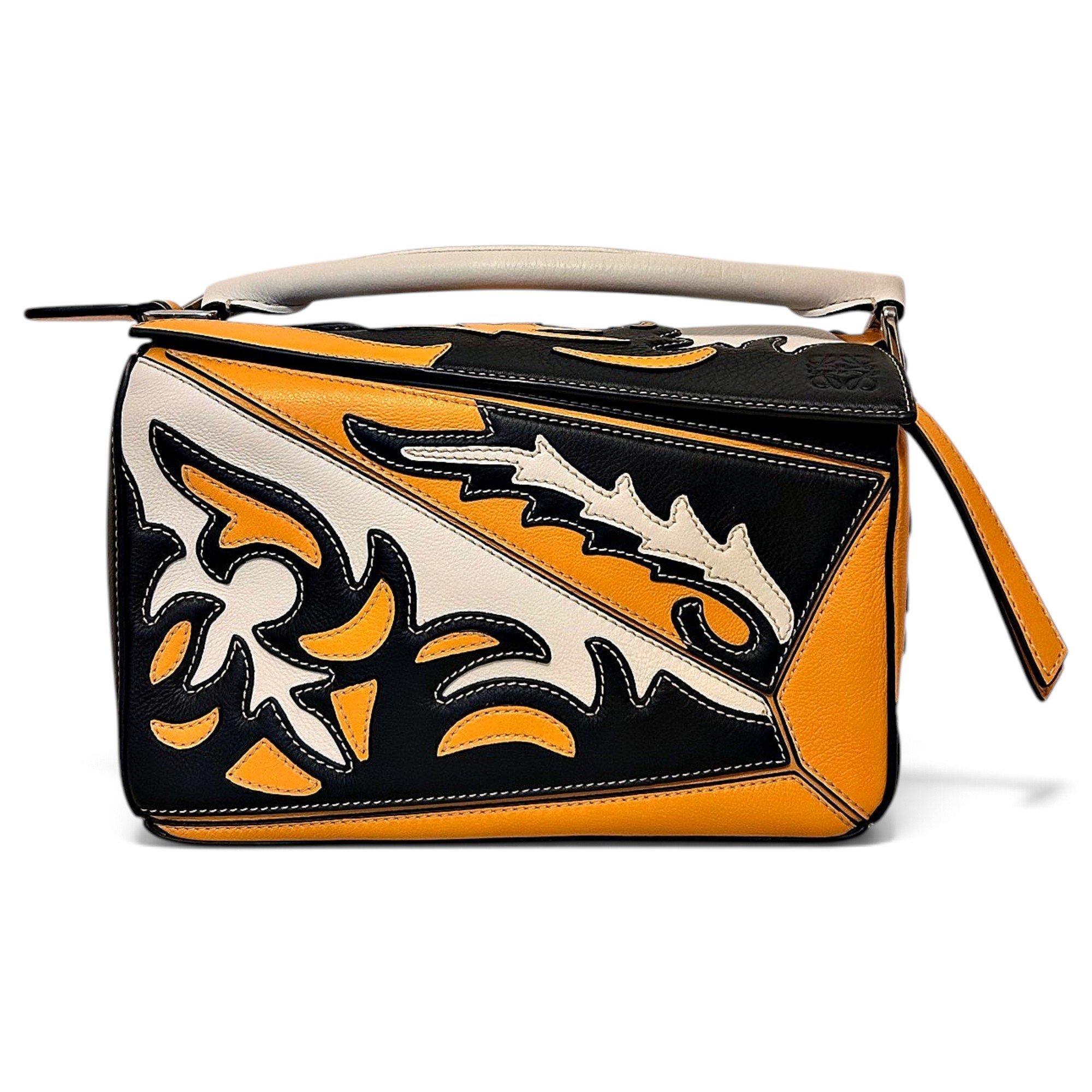 Puzzle leather crossbody bag