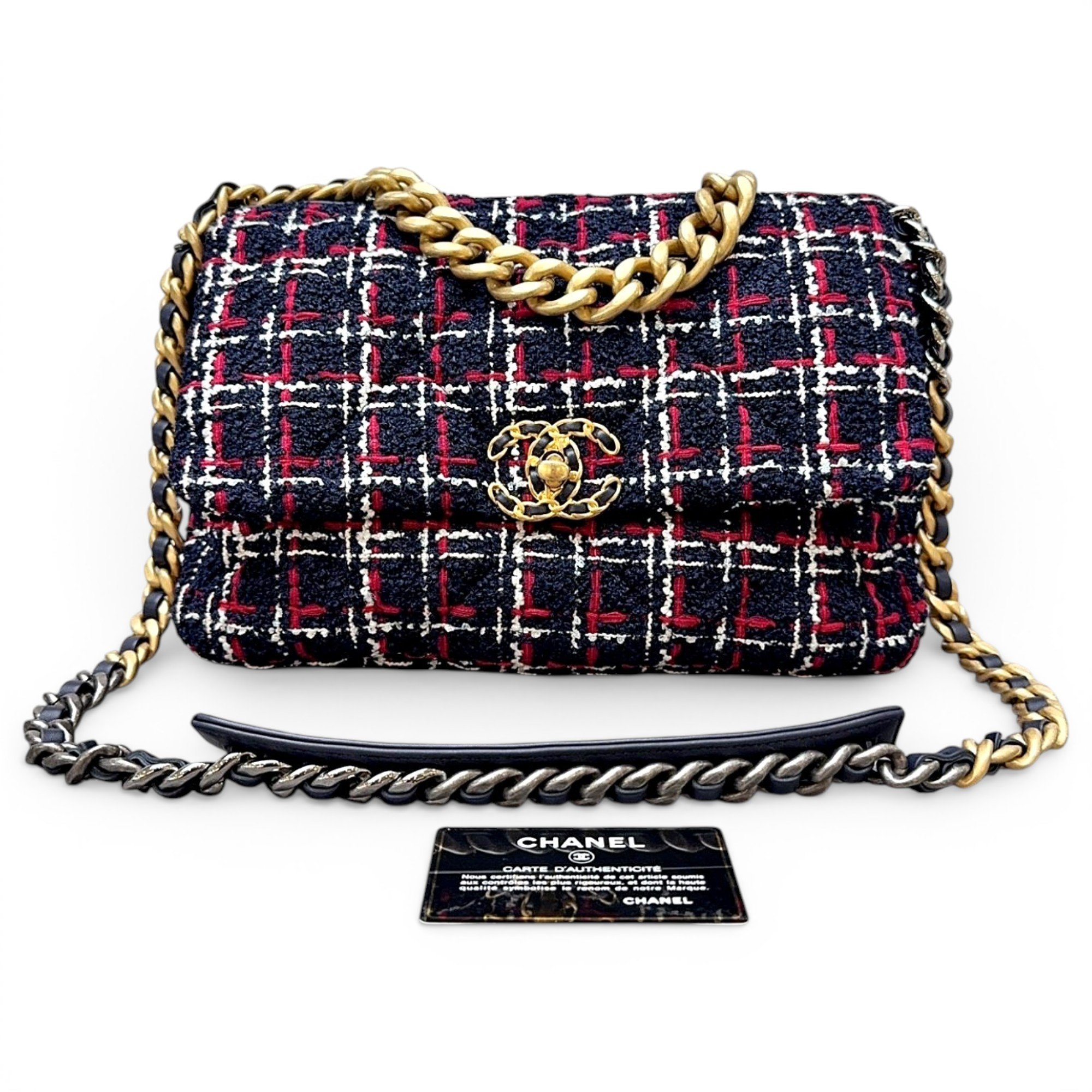 Chanel 19 tweed handbag