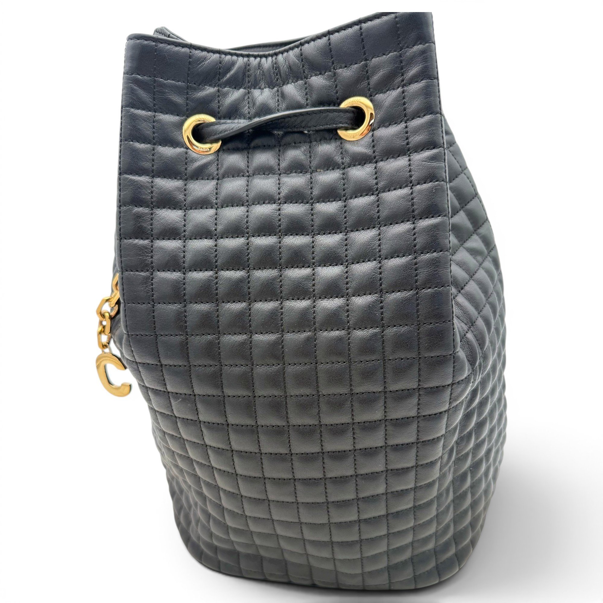 Charm leather handbag