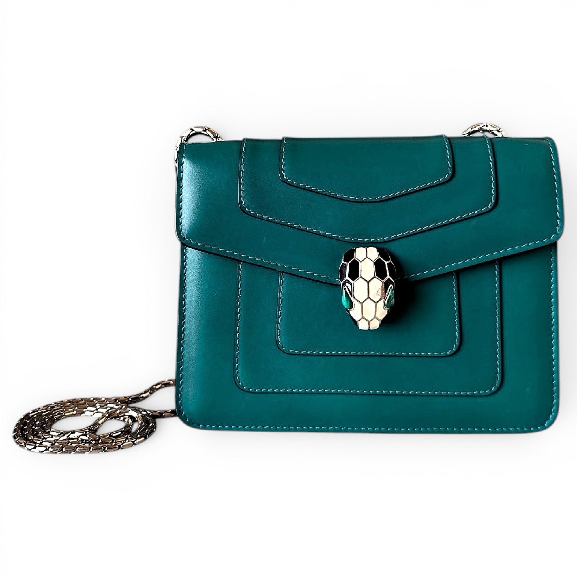 Serpenti leather handbag