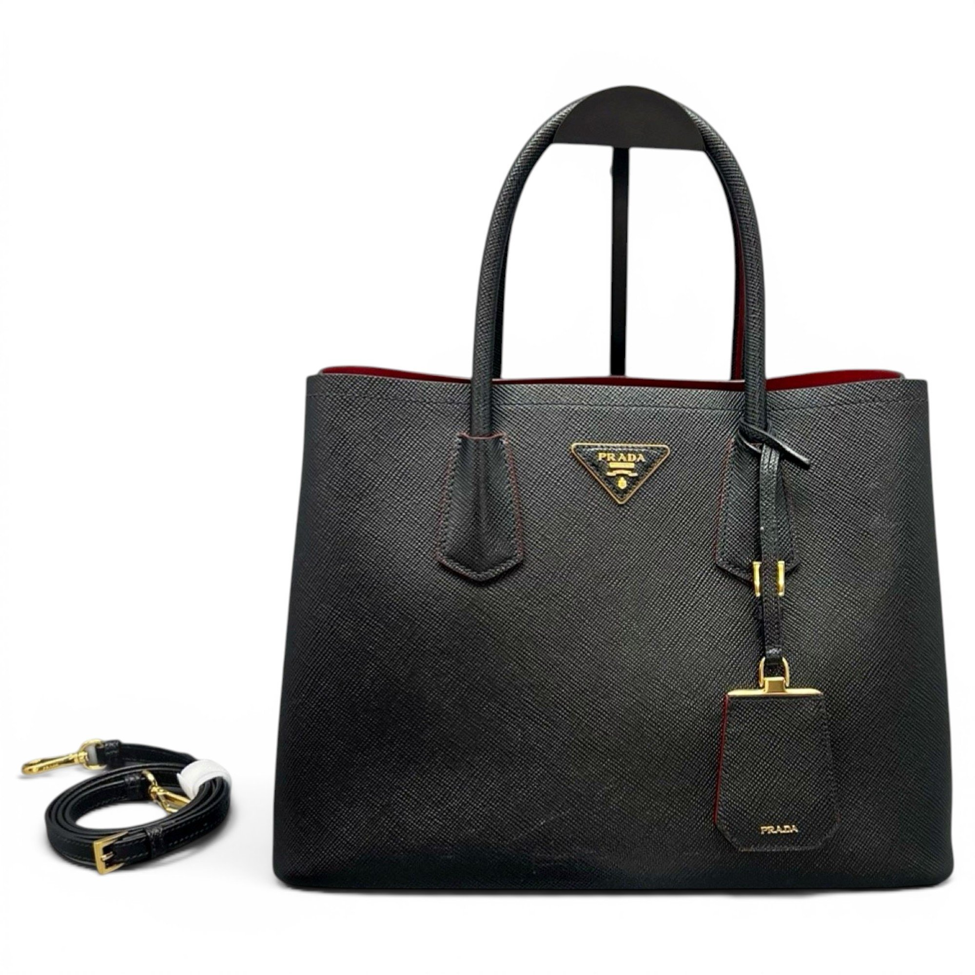 Double leather tote