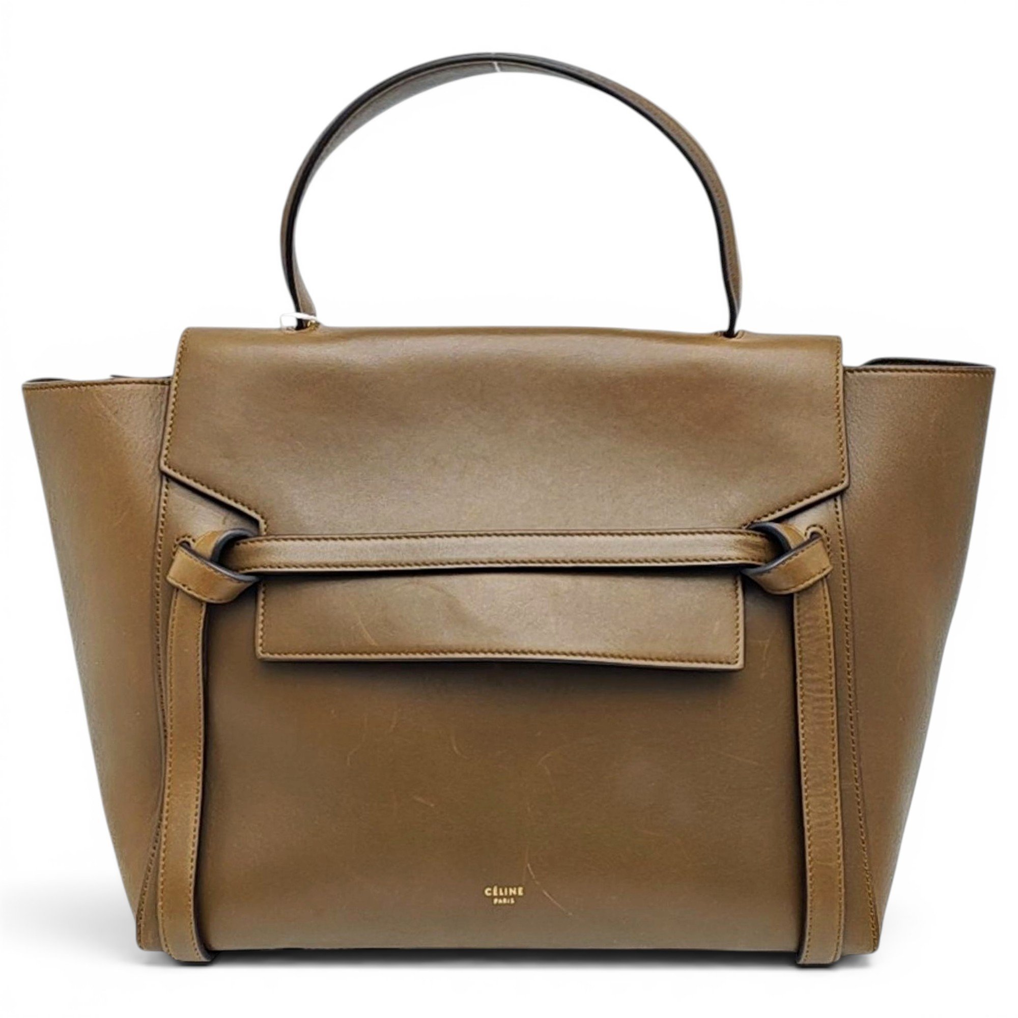 Belt leather crossbody bag
