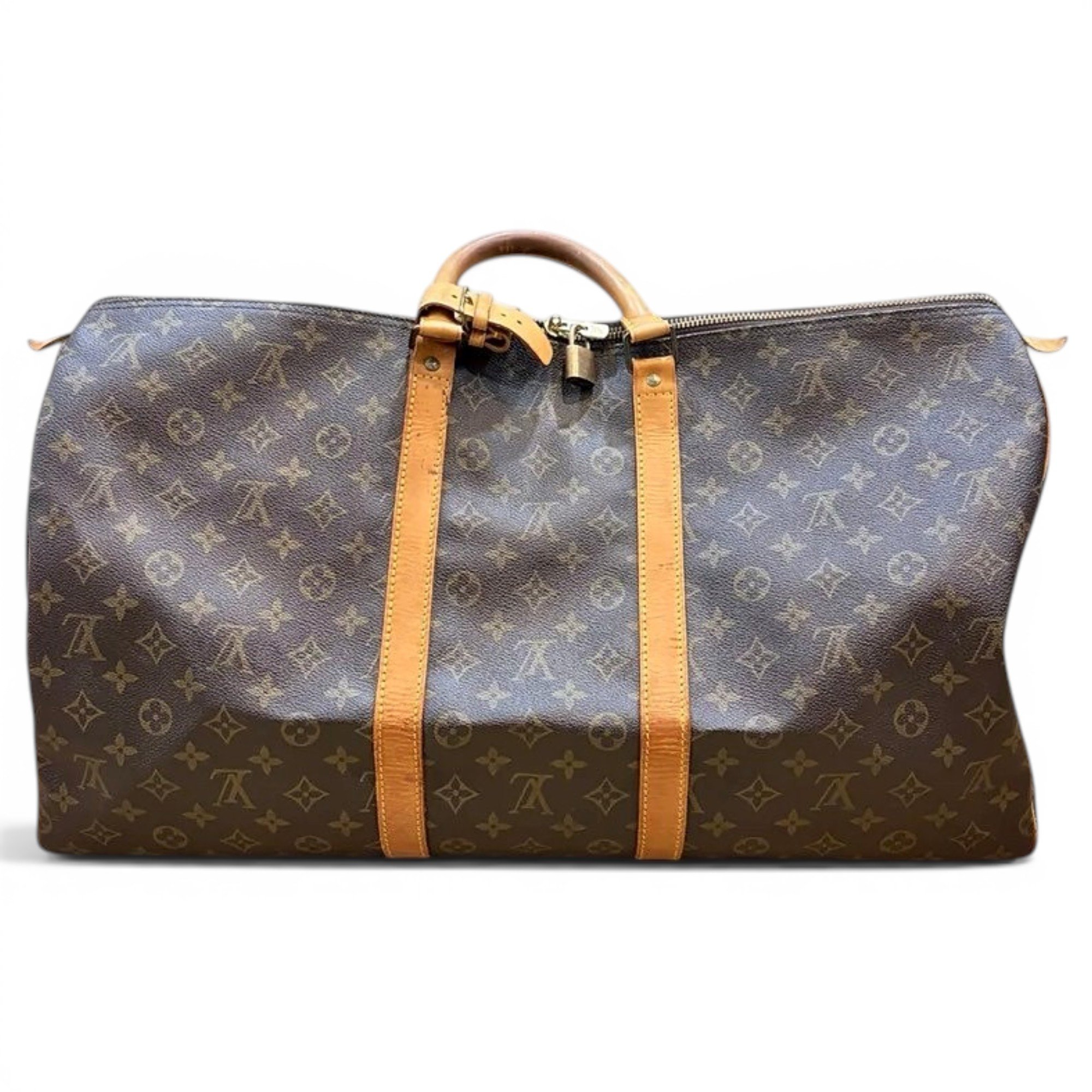 Keepall leather travel bag