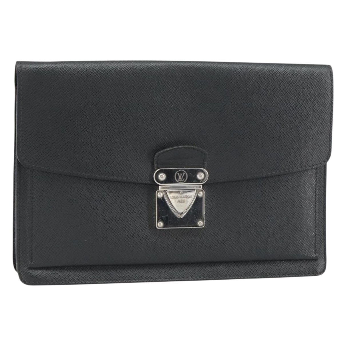 Leather clutch bag