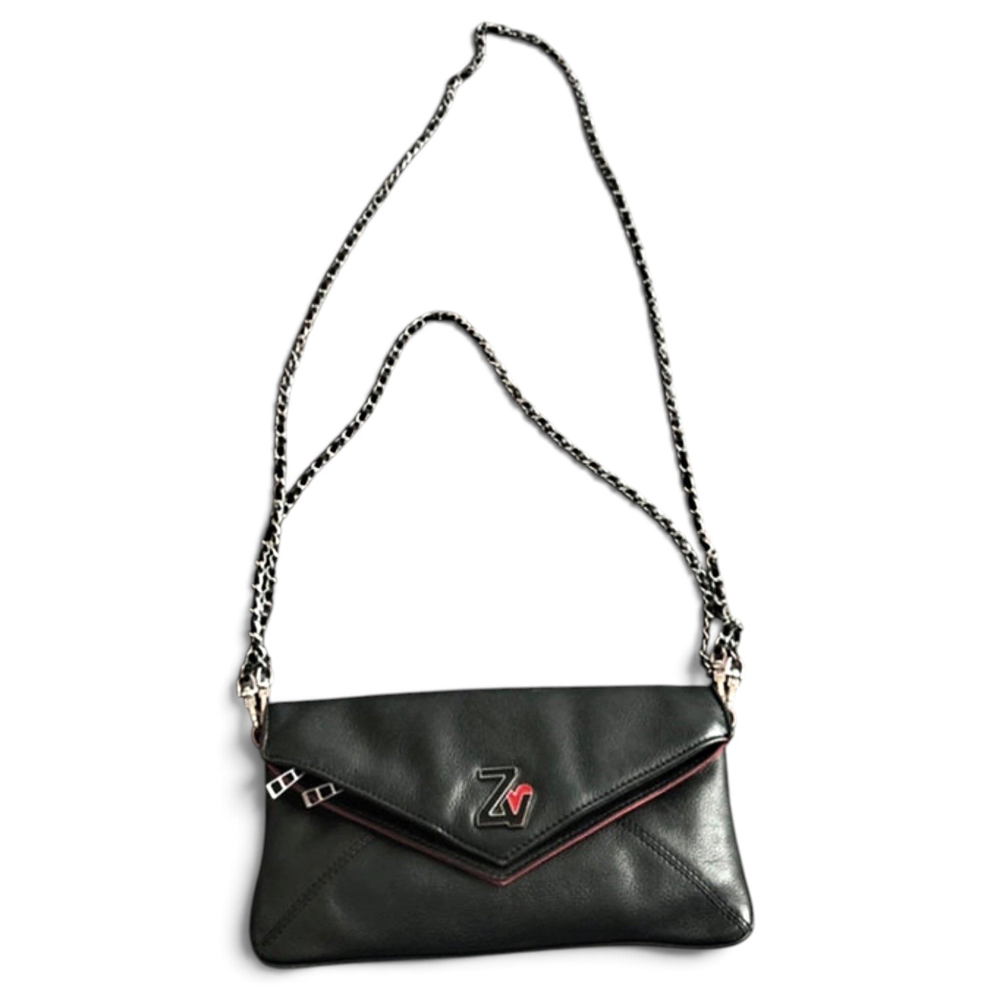 Rock leather clutch bag