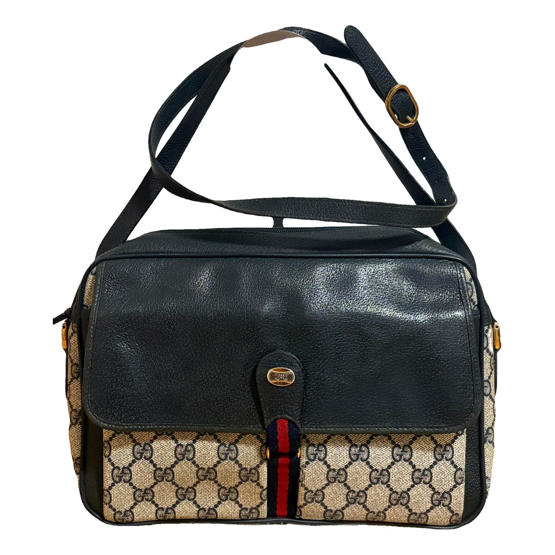 Ophidia Flap Top Handle leather handbag