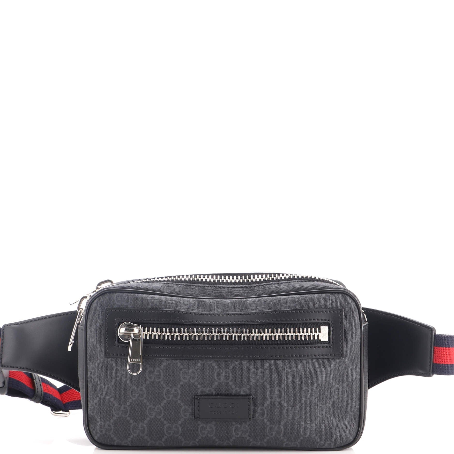 Soft Zip Belt Bag GG Coated Canvas Small