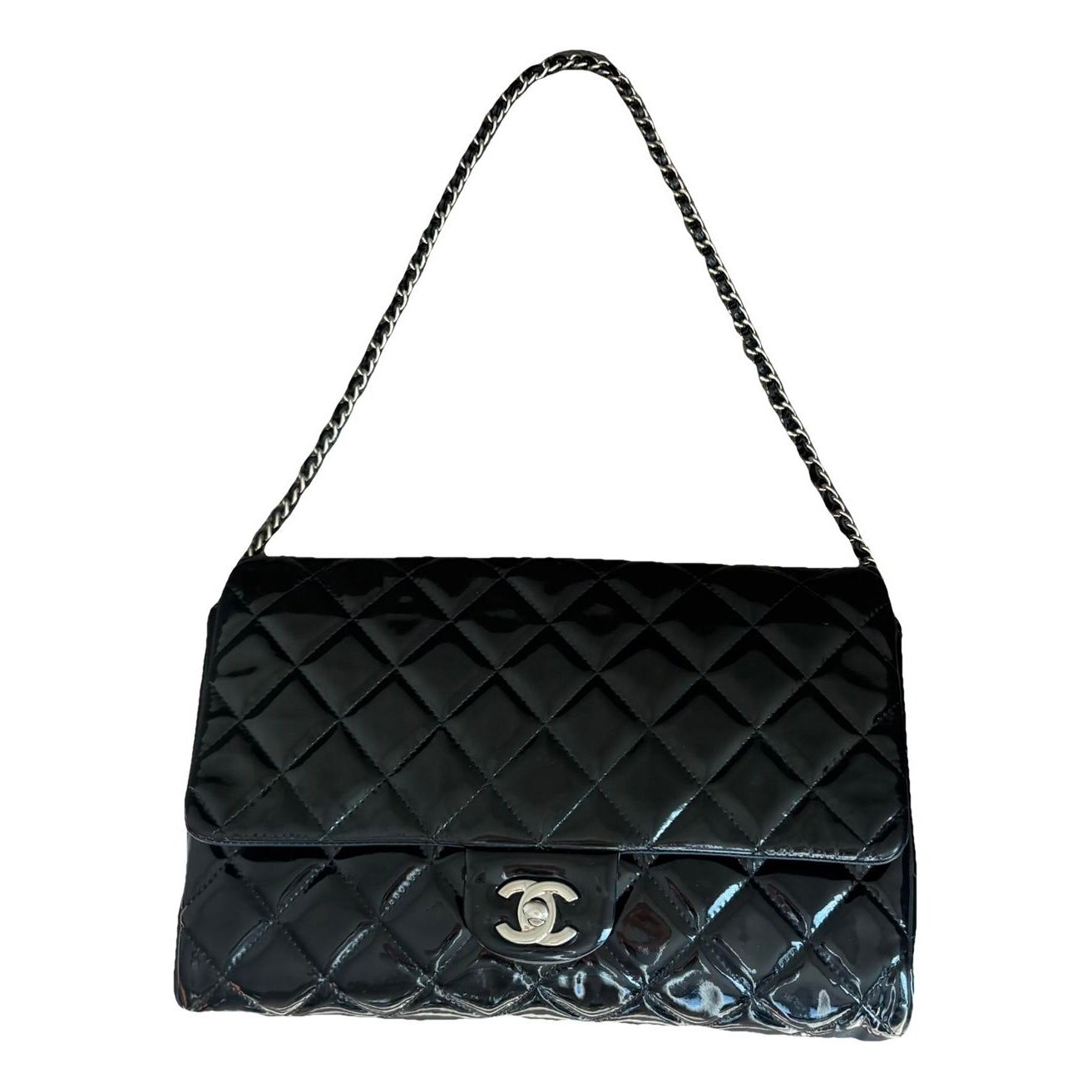Patent leather handbag