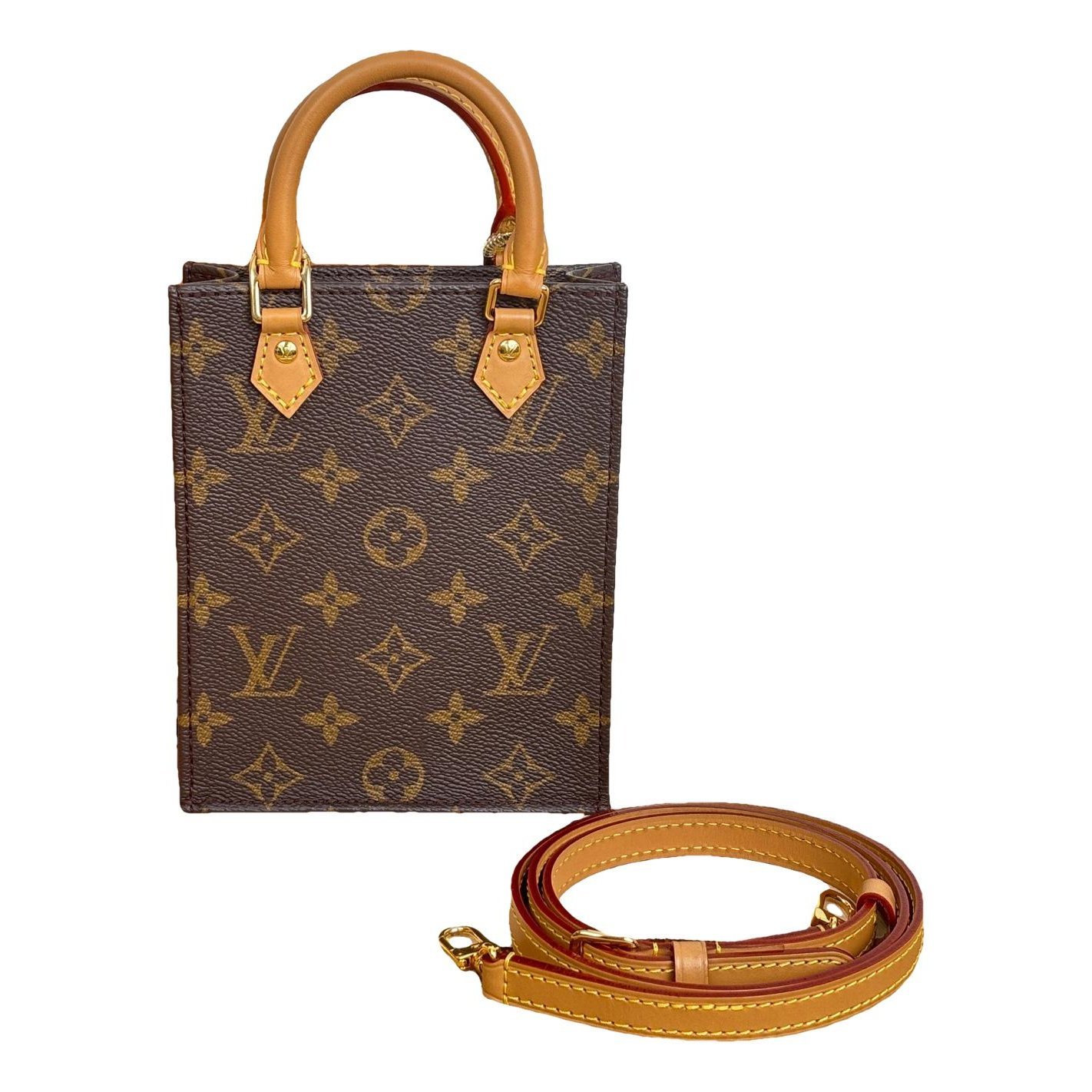 Plat leather handbag