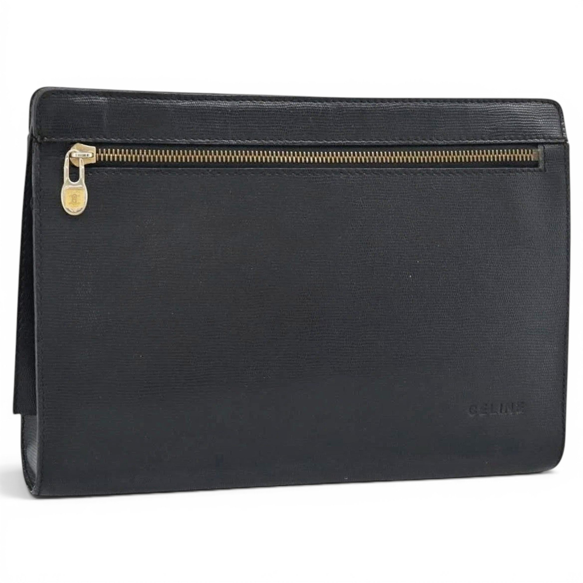 Leather clutch bag