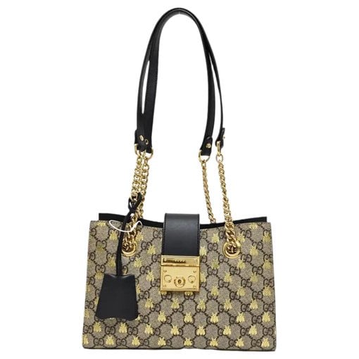 Padlock leather handbag