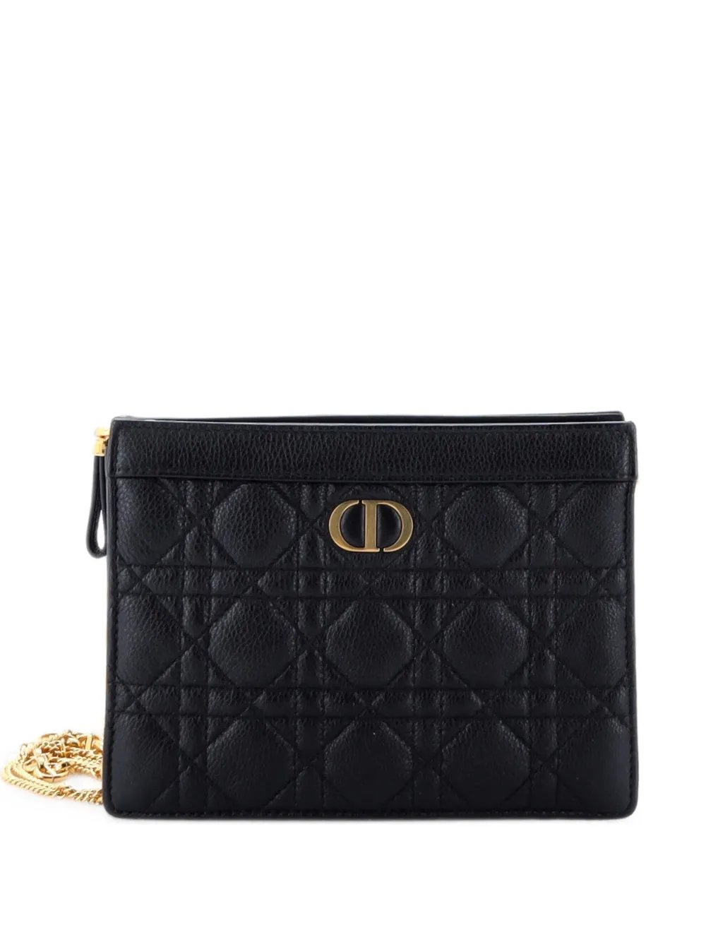 Caro Clutch with Chain Cannage Quilt Calfskin Small crossbody bag