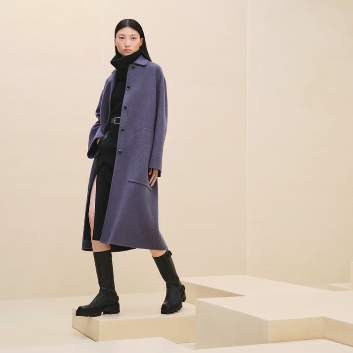 Violet Améthyste Cashmere Wrap Coat