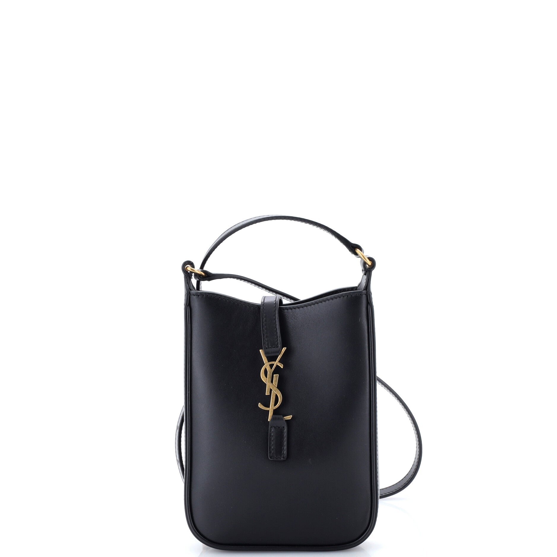 Le 5 a 7 Vertical Shoulder Bag Leather Mini