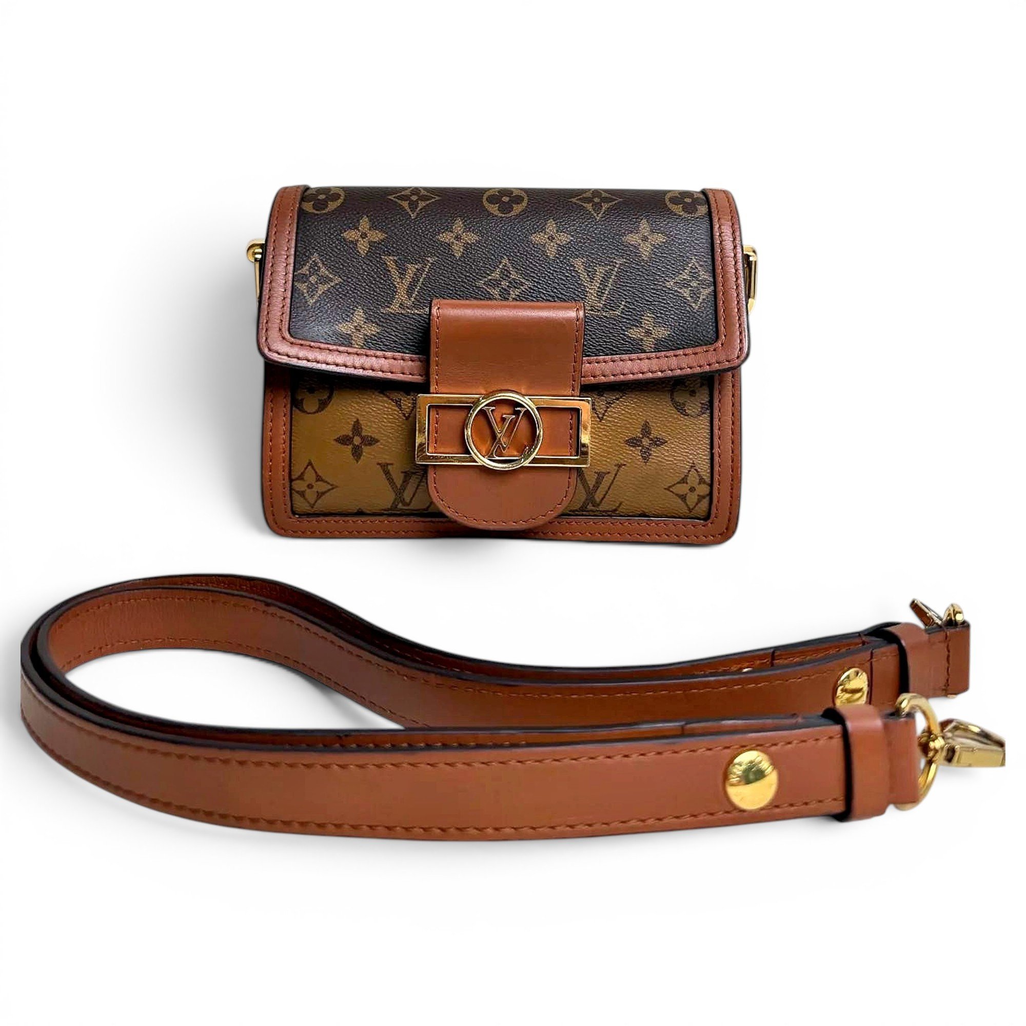 Dauphine leather handbag