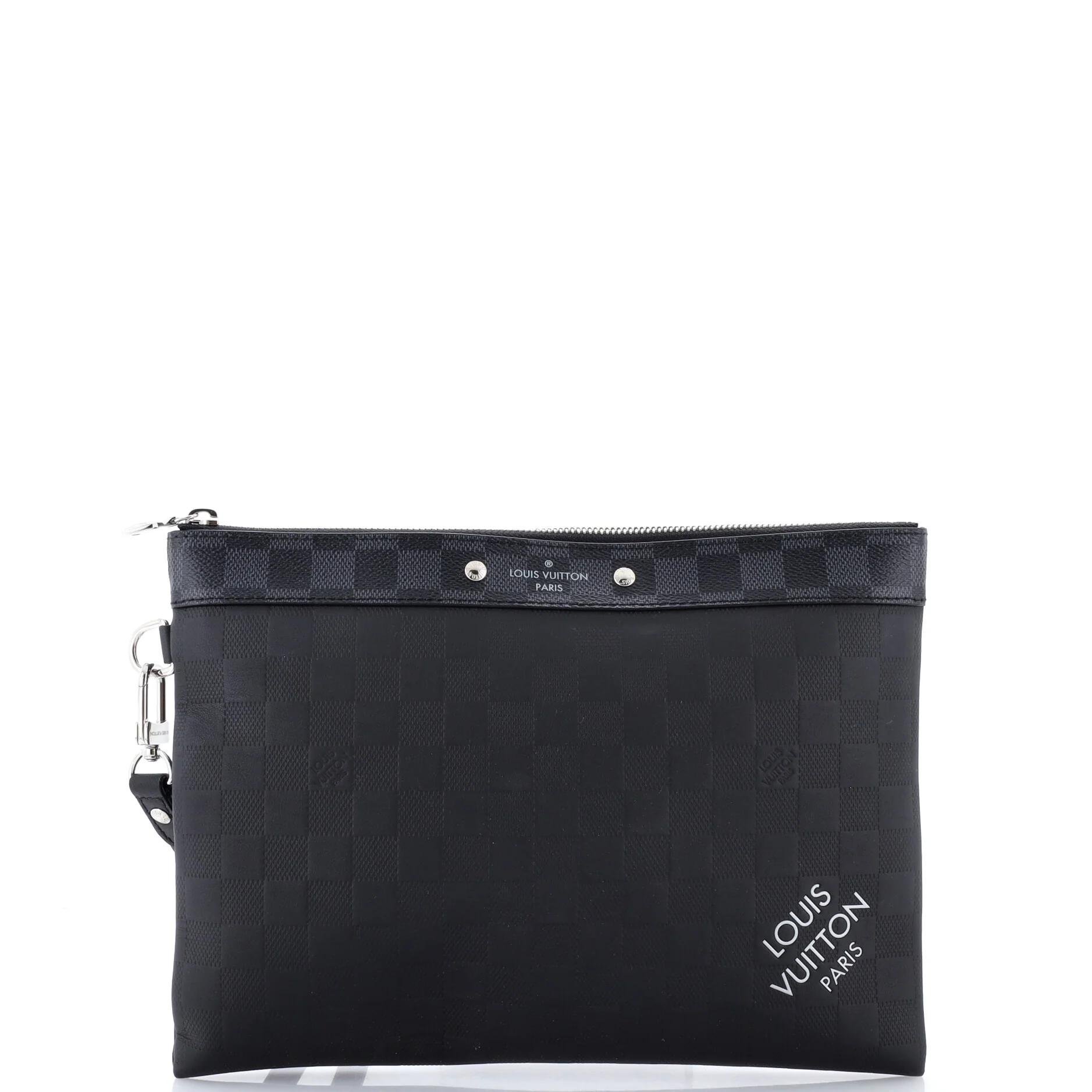 Leather clutch bag