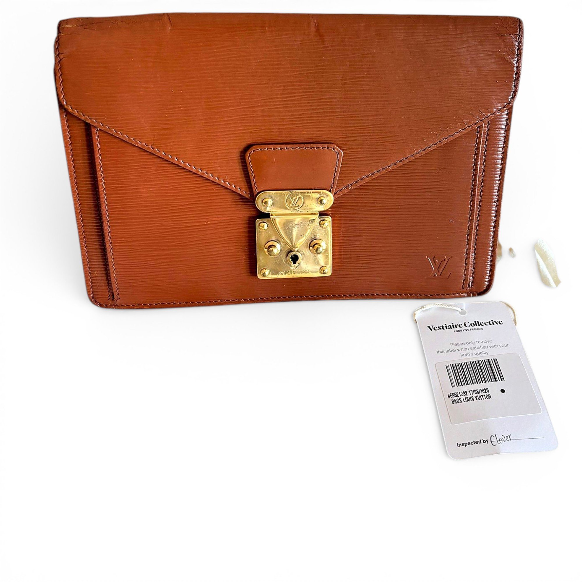 Sellier leather clutch bag