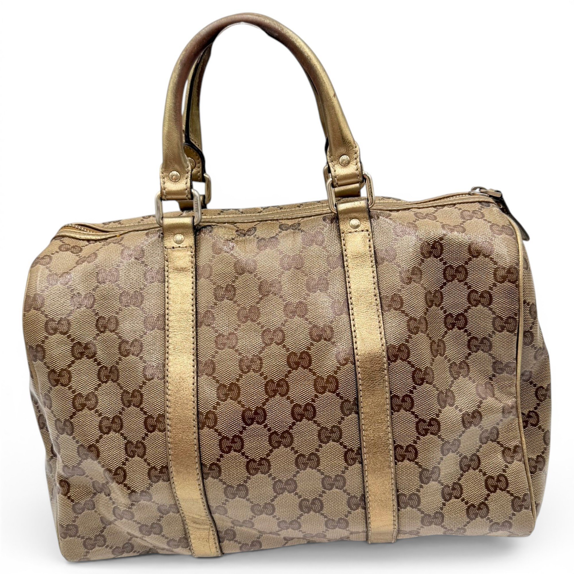 Boston patent leather bowling bag