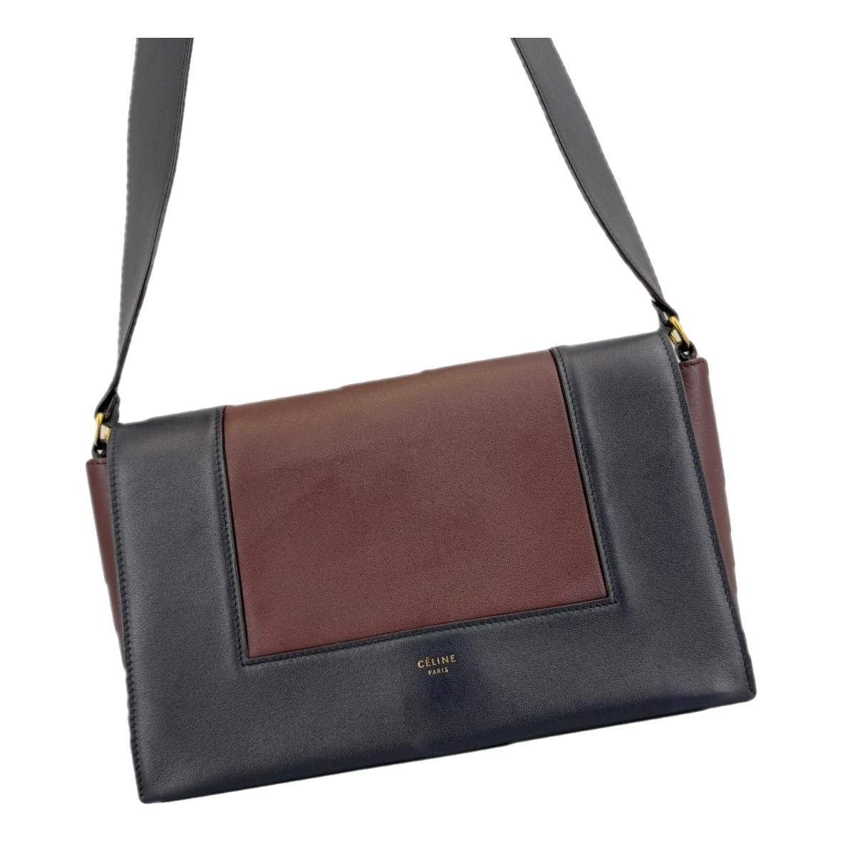 Frame leather handbag