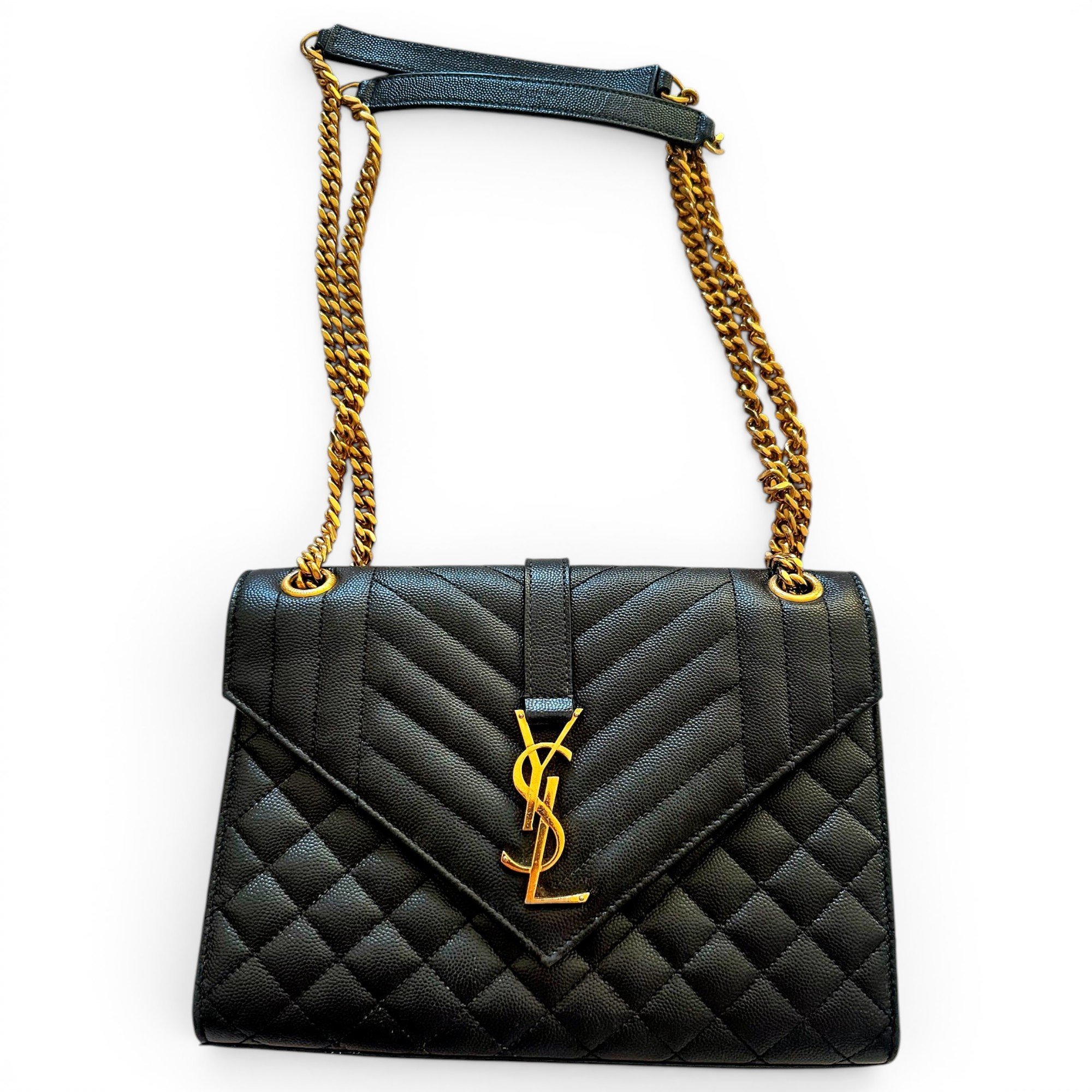 Envelope leather handbag
