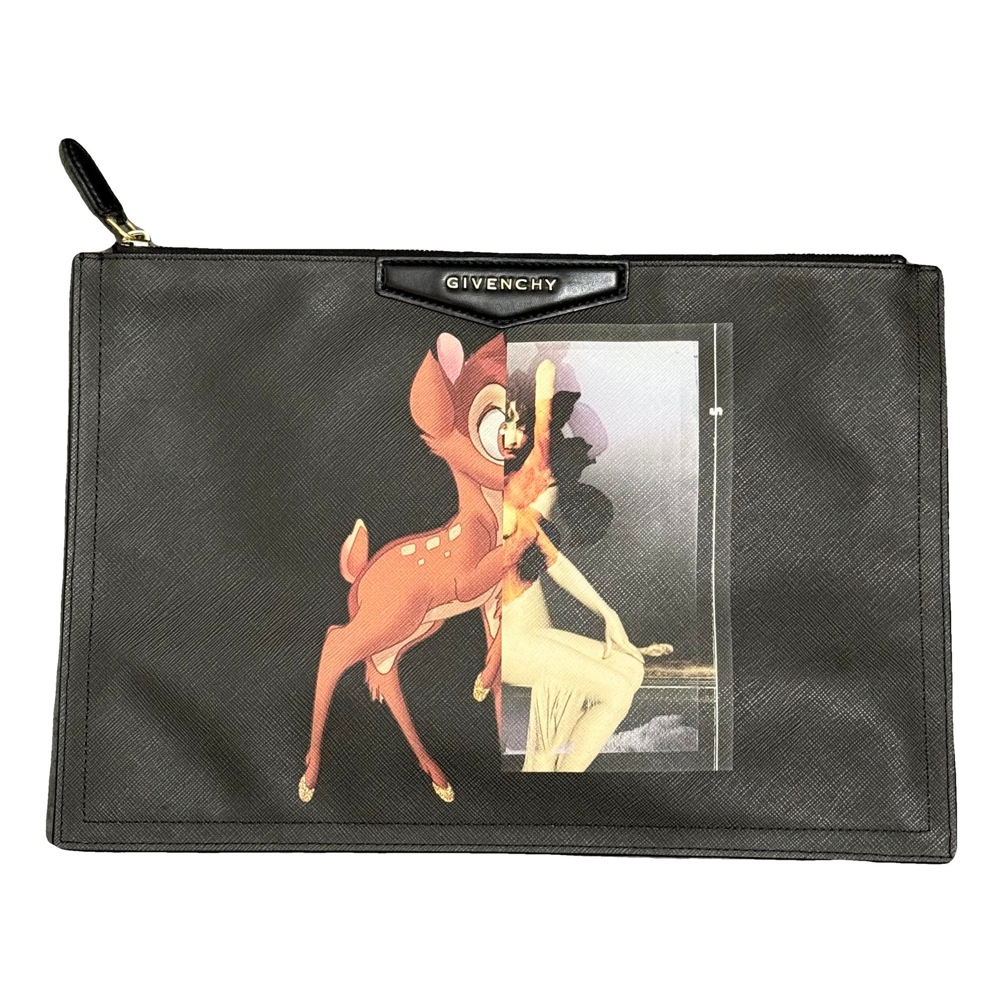 Leather clutch bag