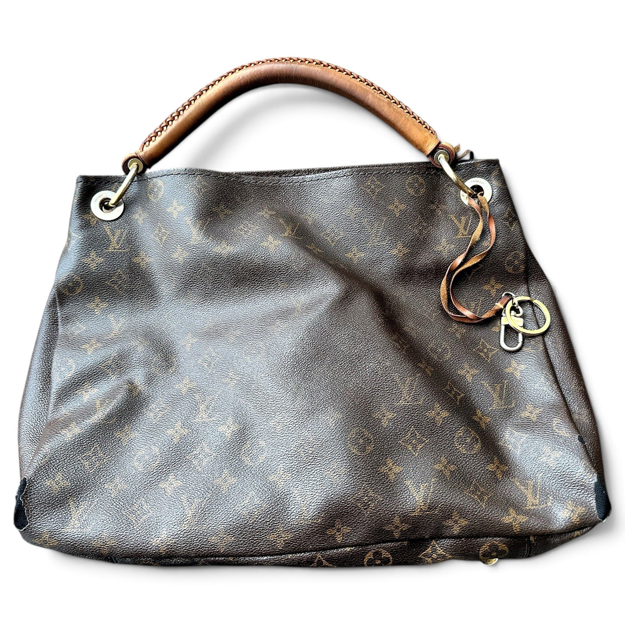 Artsy leather handbag
