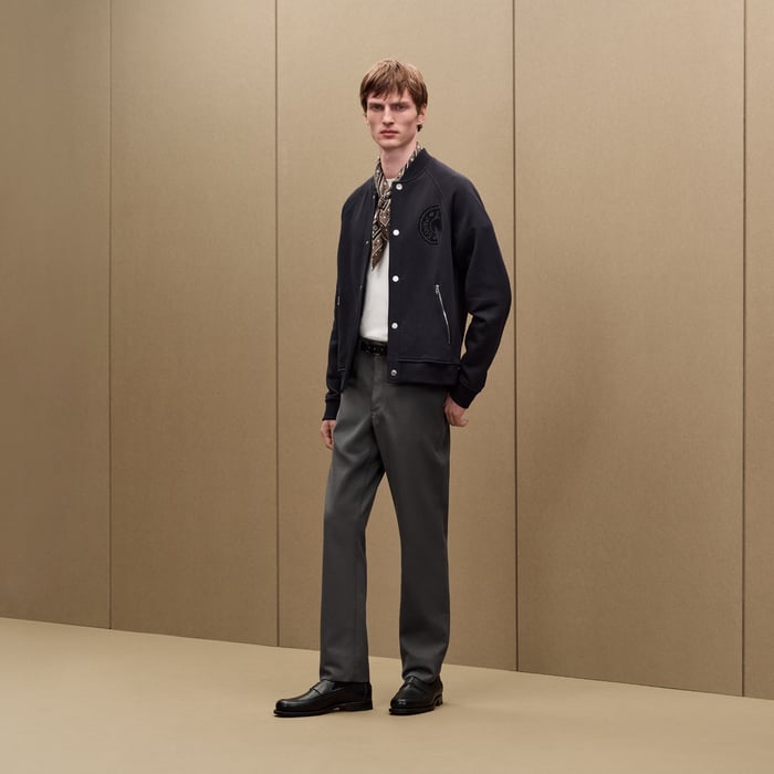 Bleu Nuit C.d.s. Varsity Jacket
