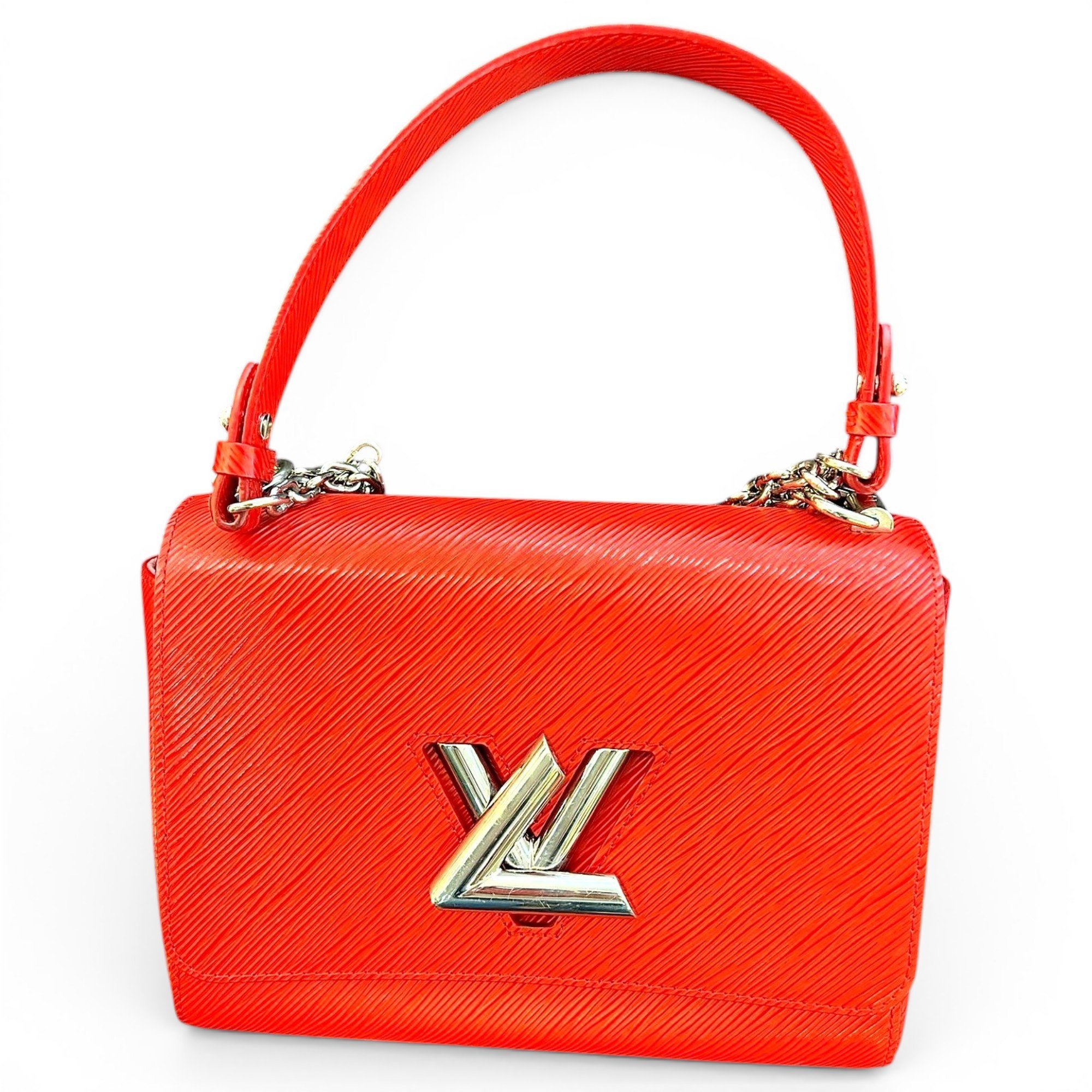 Twist leather handbag