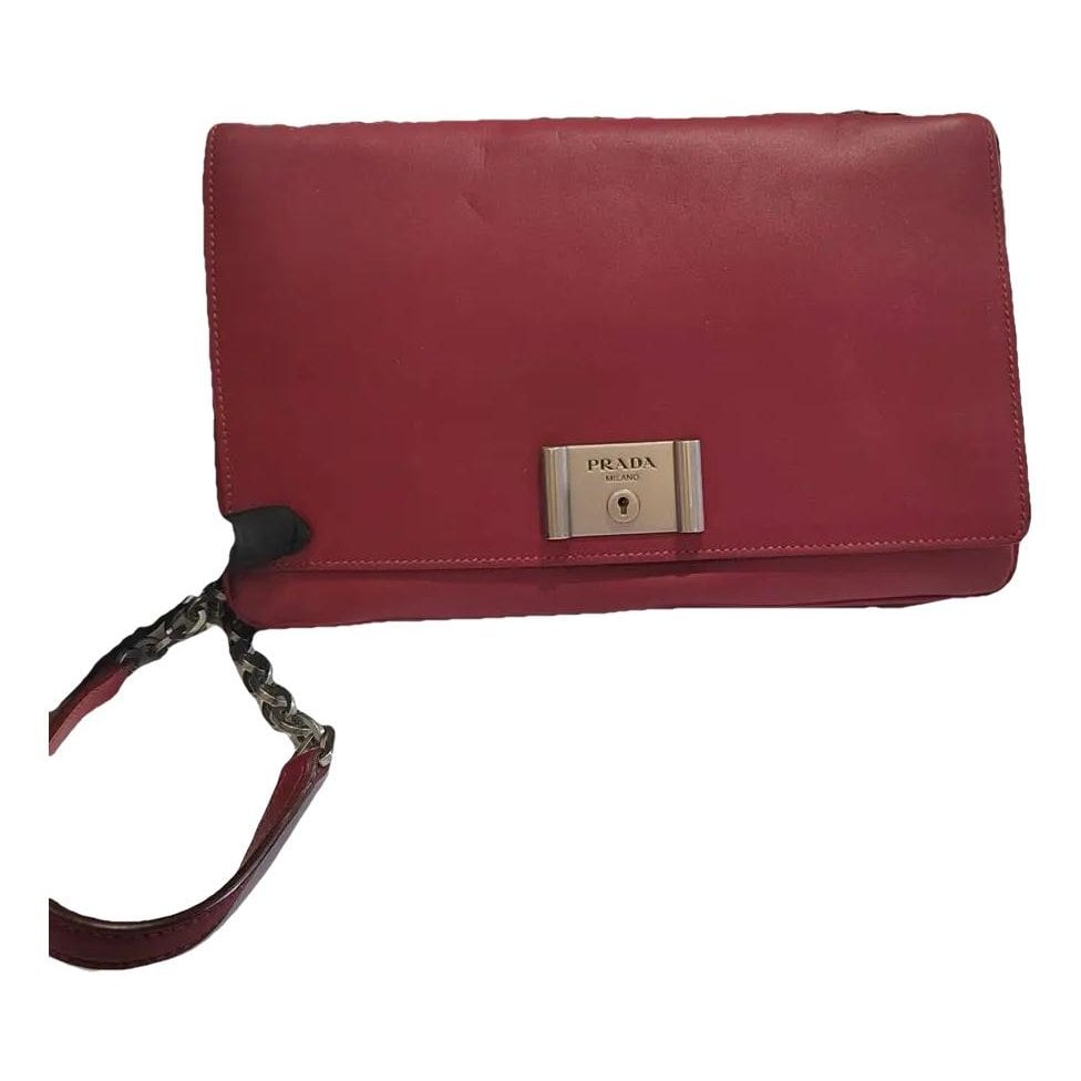 Etiquette leather crossbody bag