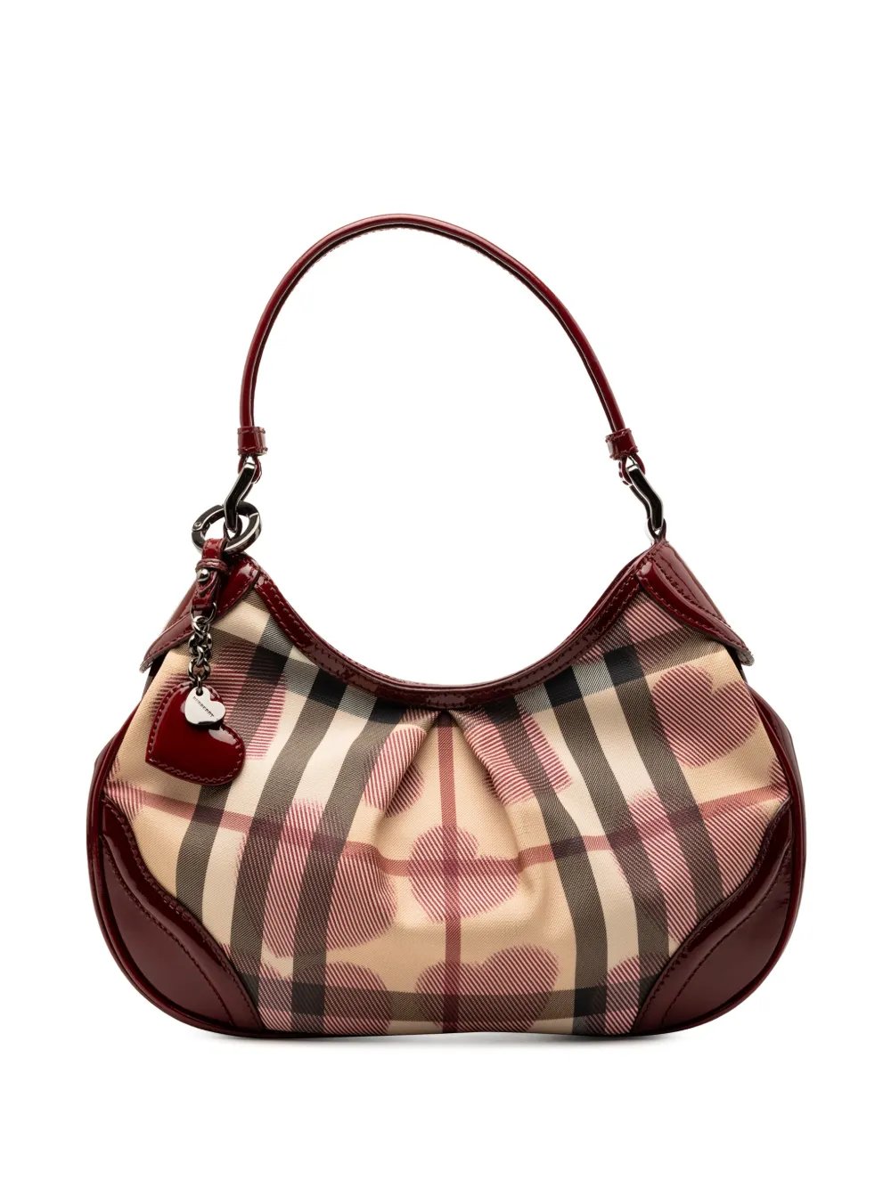 2000-2017 Small Nova Check Coated Canvas Hearts Hernville hobo bag