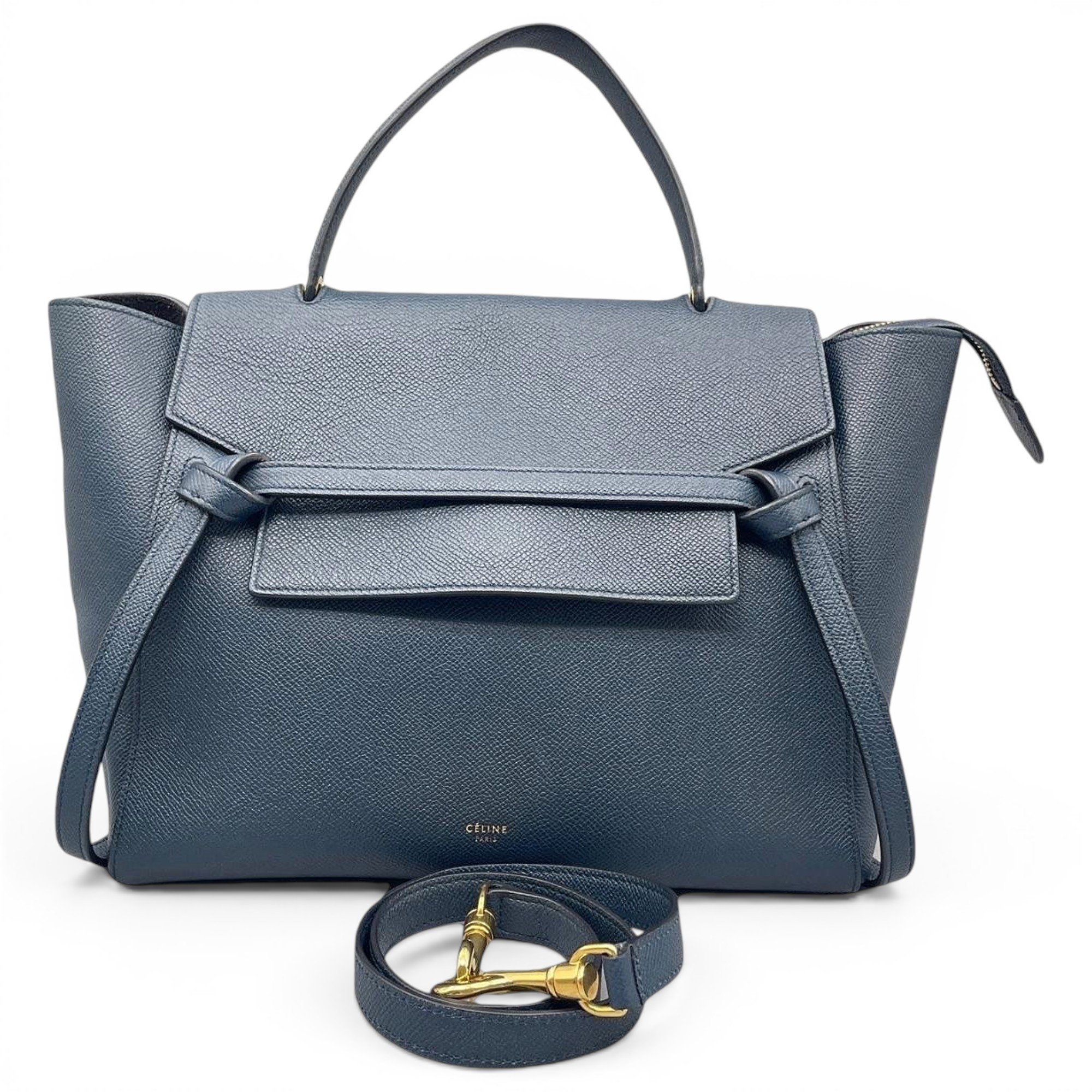 Belt leather handbag