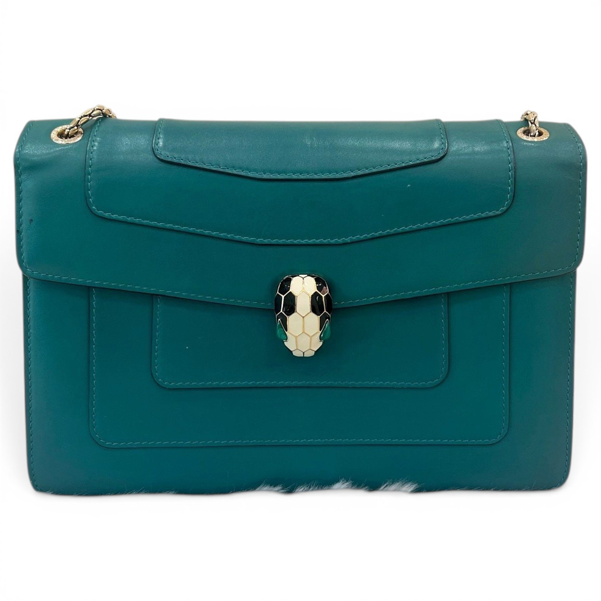 Serpenti leather handbag