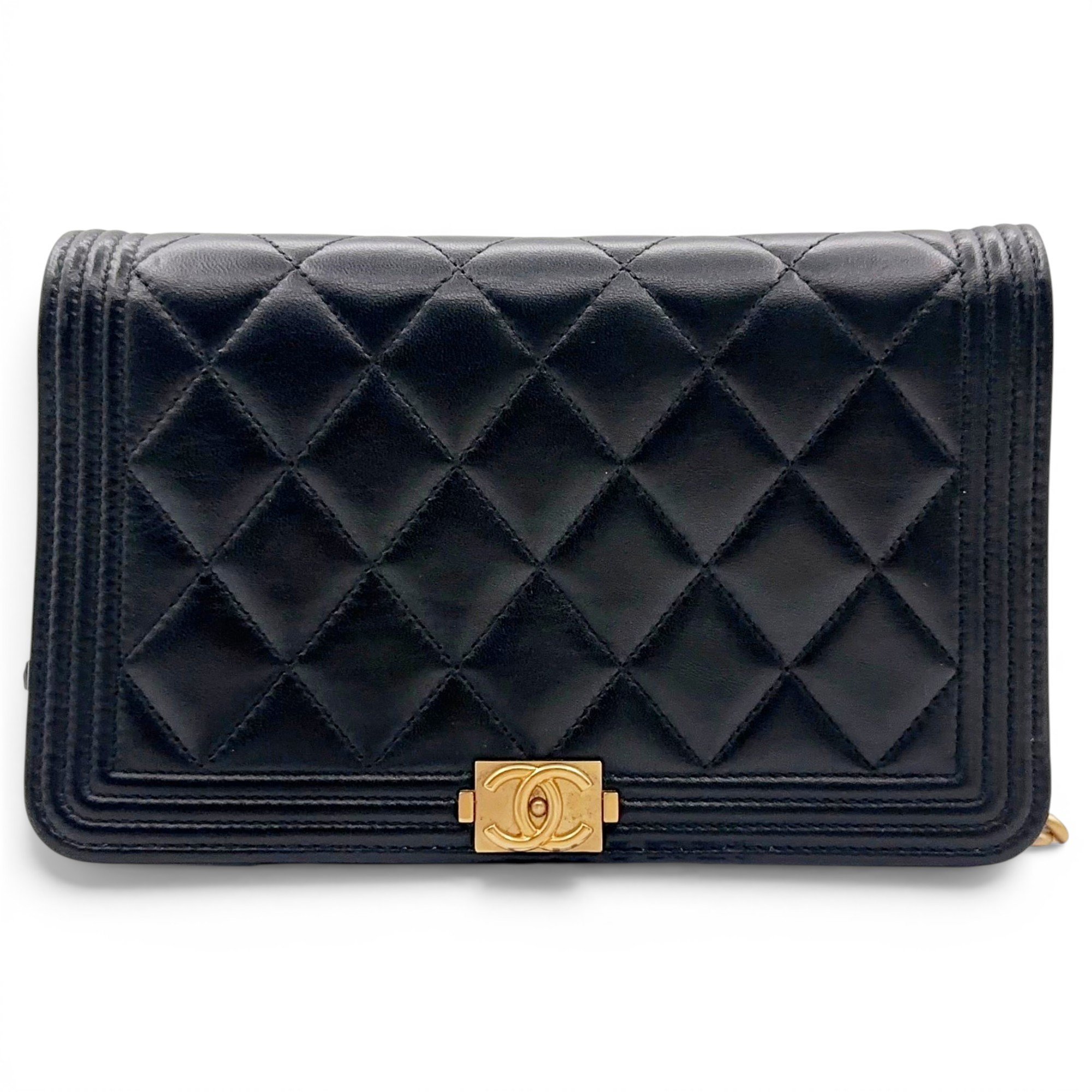 Wallet On Chain Boy leather handbag
